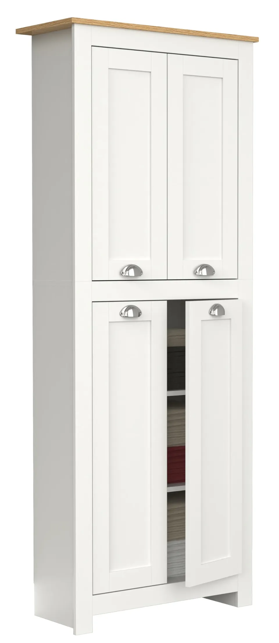 vcm-balusa-holz-flurschrank-5-f-cher-4-dreht-ren-h-184-x-b-72-x-t-32-cm-elegante image 1