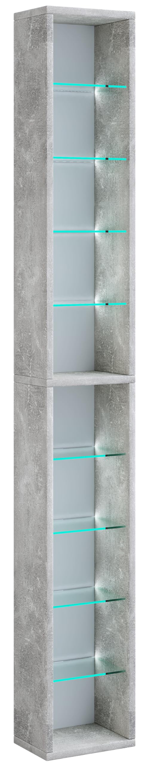 vcm-rasato-xl-holz-cd-dvd-regal-standregal-mit-esg-sicherheitsglas-h-155-x-b-21- image 3