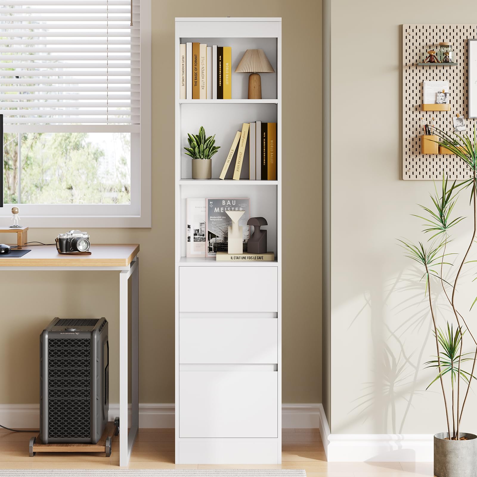 forabamb-badezimmerschrank-hochschrank-wei-180x40x30-cm-mit-3-schubladen-und-ver image 3