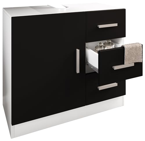 vcm-badm-bel-waschbeckenunterschrank-wei-schwarz-63x30x56-cm-1-t-r-1-fach image 5