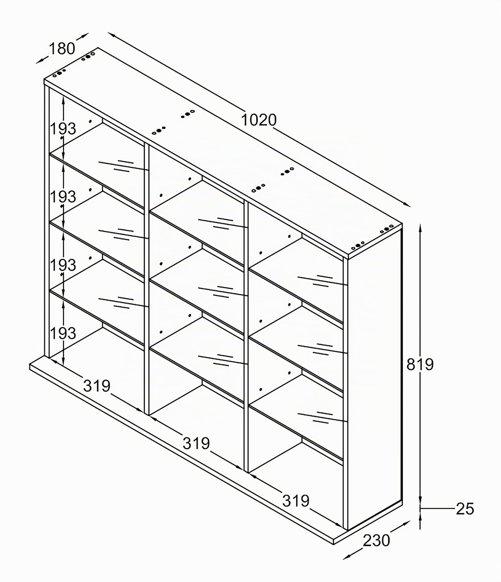 vcm-standregal-zilas-l-beton-optik-102x23x82-cm-12-f-cher-holzwerkstoff-und-glas image 3