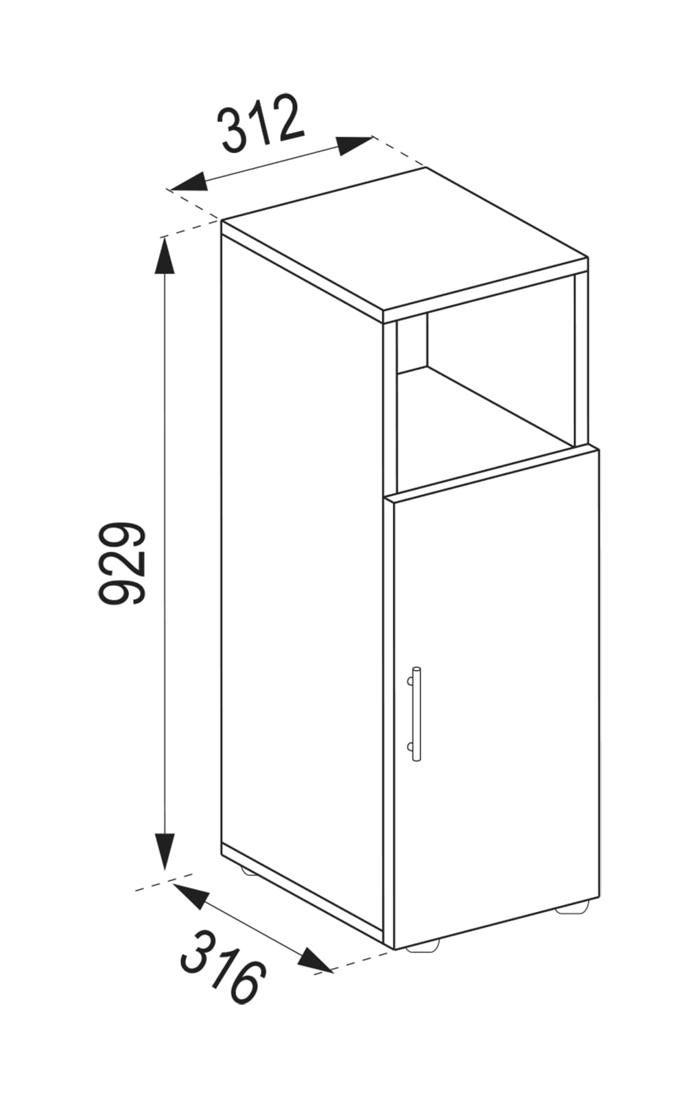 vcm-badm-bel-midischrank-wei-honig-eiche-31x30x93-cm-1-t-r-3-f-cher-holzwerkstof image 3