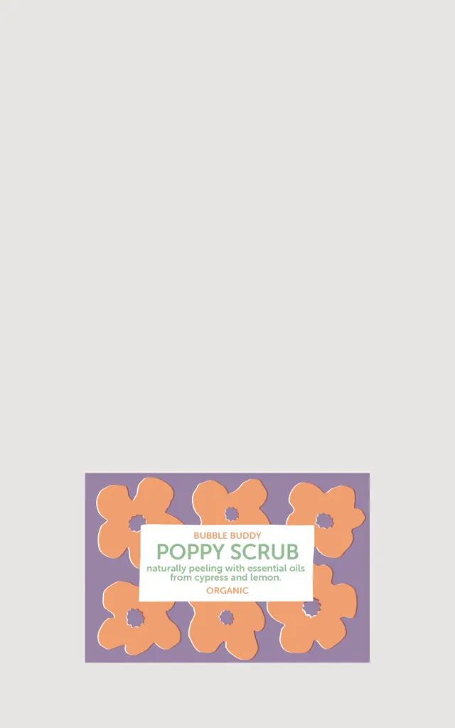foekje-fleur-bubble-buddy-organic-poppy-scrub-feste-peeling-seife-f-r-k-rper-h-n image 1