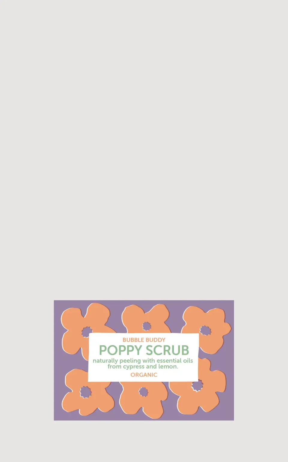 foekje-fleur-bubble-buddy-organic-poppy-scrub-feste-peeling-seife-f-r-k-rper-h-n image 1