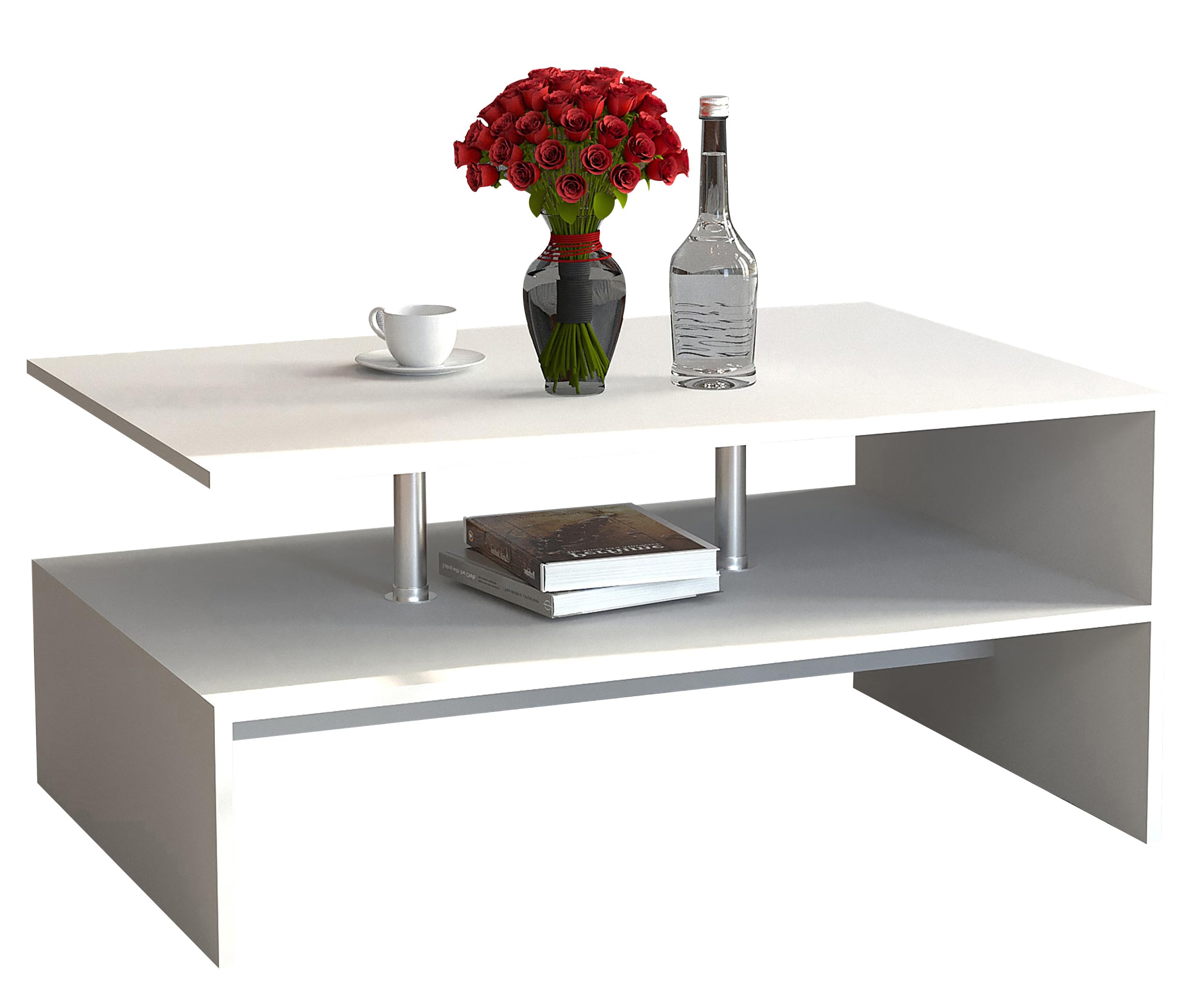 vcm-couchtisch-wei-90x60x42-cm-1-fach-holzwerkstoff-sofatisch-f-r-wohnzimmer image 1