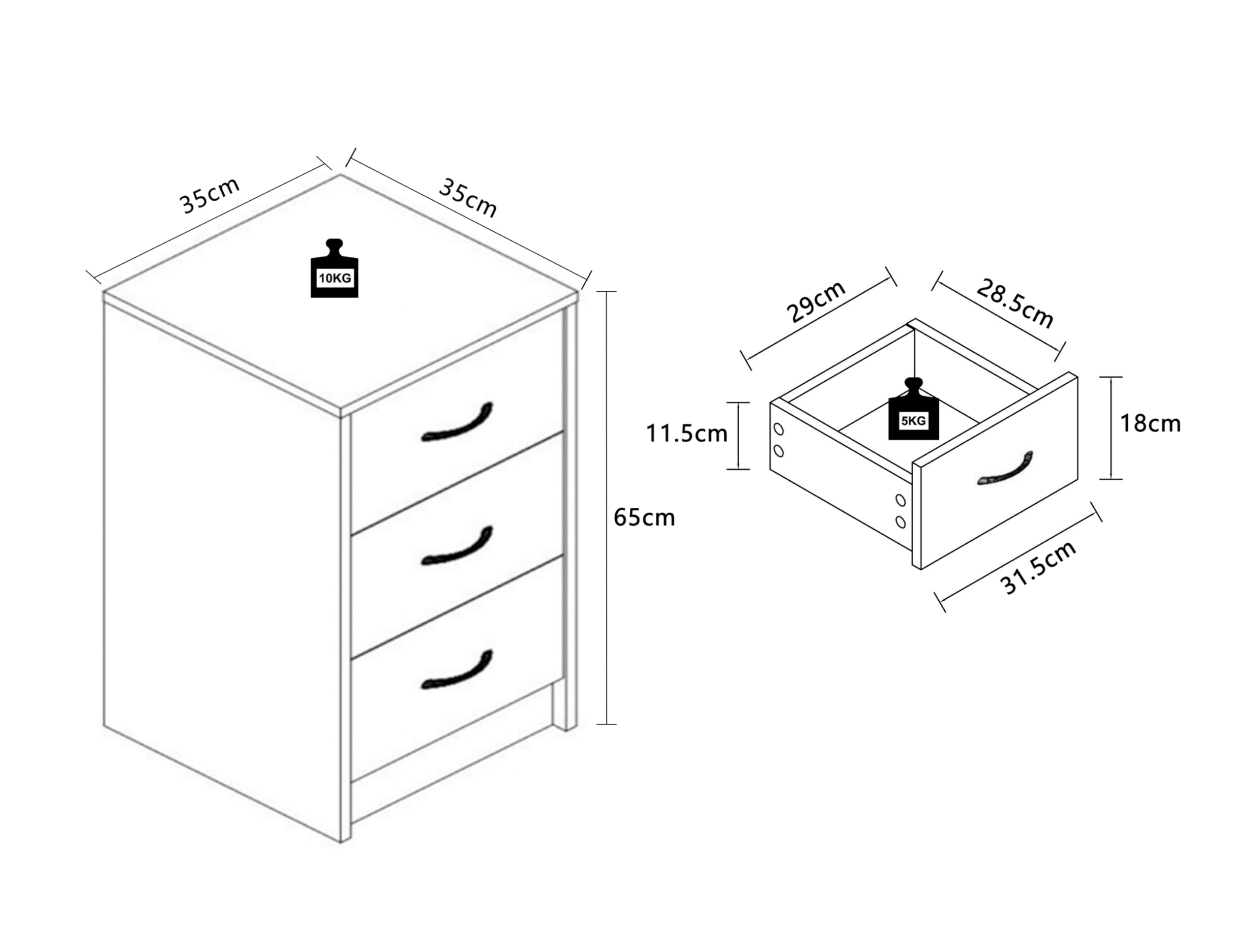 vcm-nachttisch-boxal-maxi-schwarz-33x35x65-cm-nachtkommode-mit-3-schubladen-aus- image 3