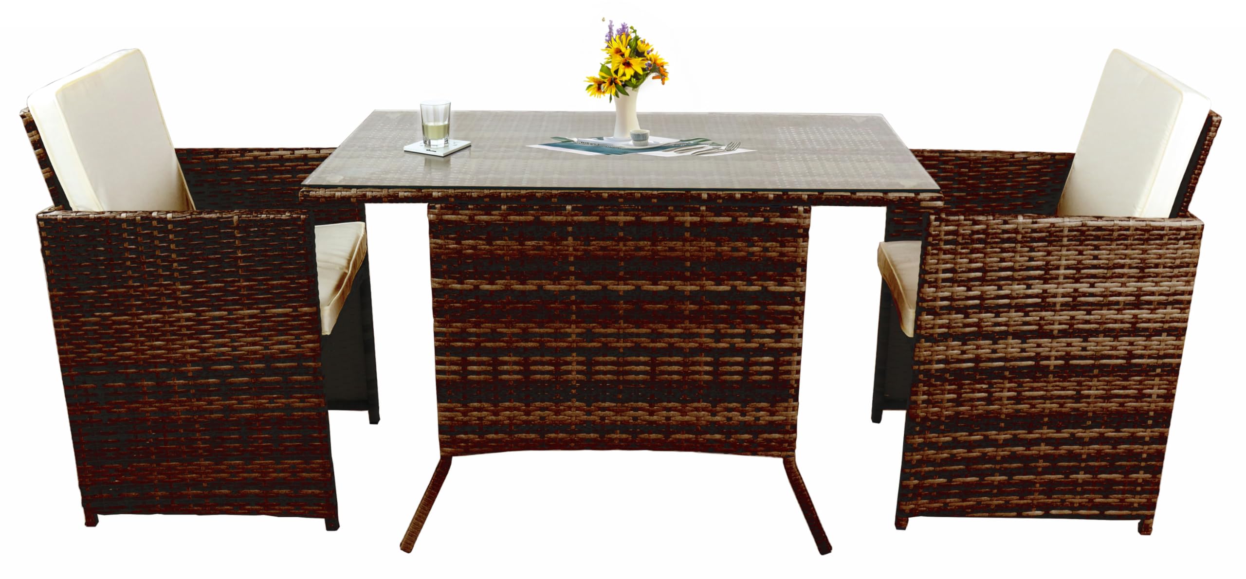 vcm-3-teiliges-gartenm-bel-set-raloso-rattan-sitzgruppe-1-tisch-114x64-cm-2-st-h image 2