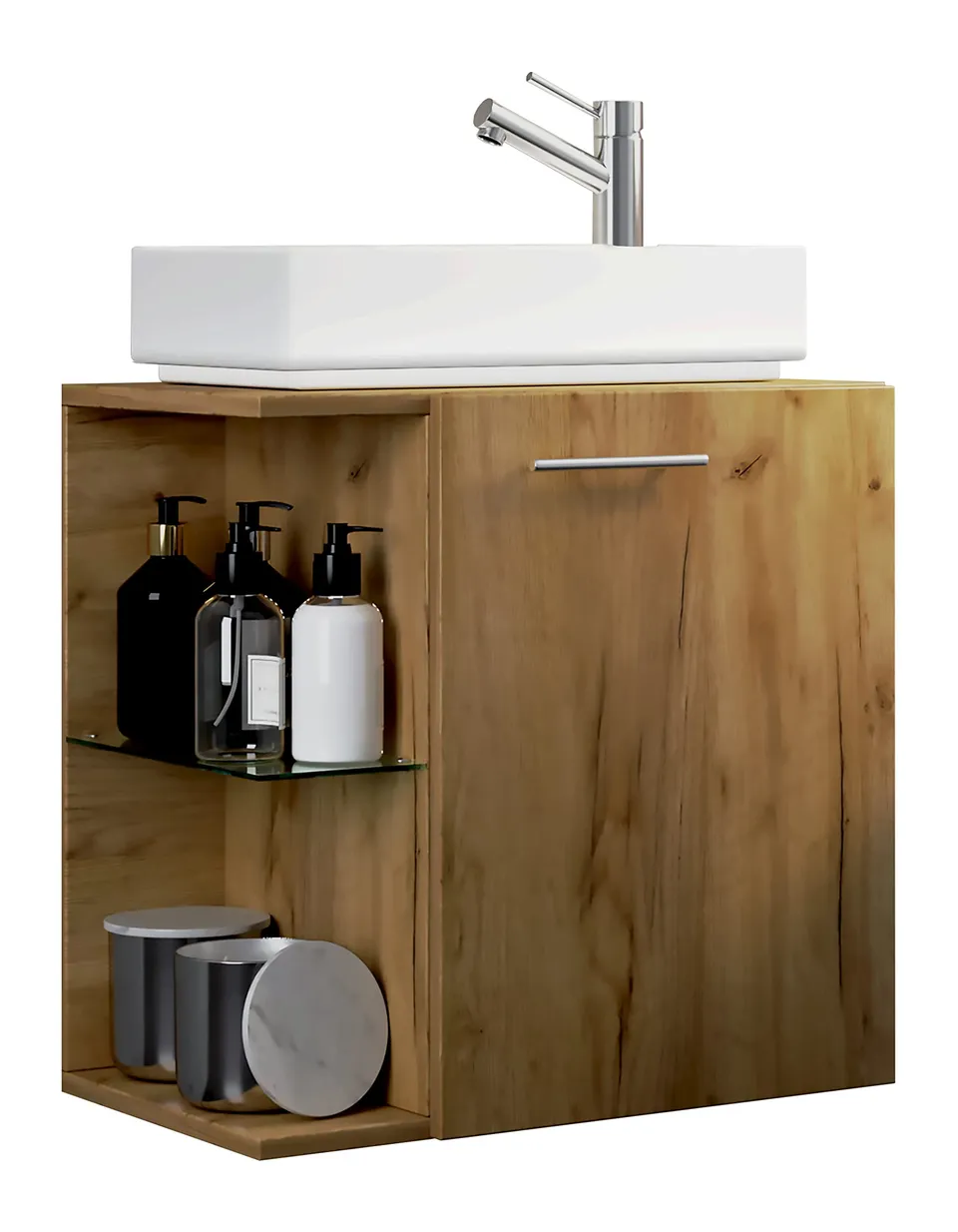 vcm-badm-bel-waschtisch-honig-eiche-52x63-cm-1-t-r-3-f-cher-mit-stauraum image 1