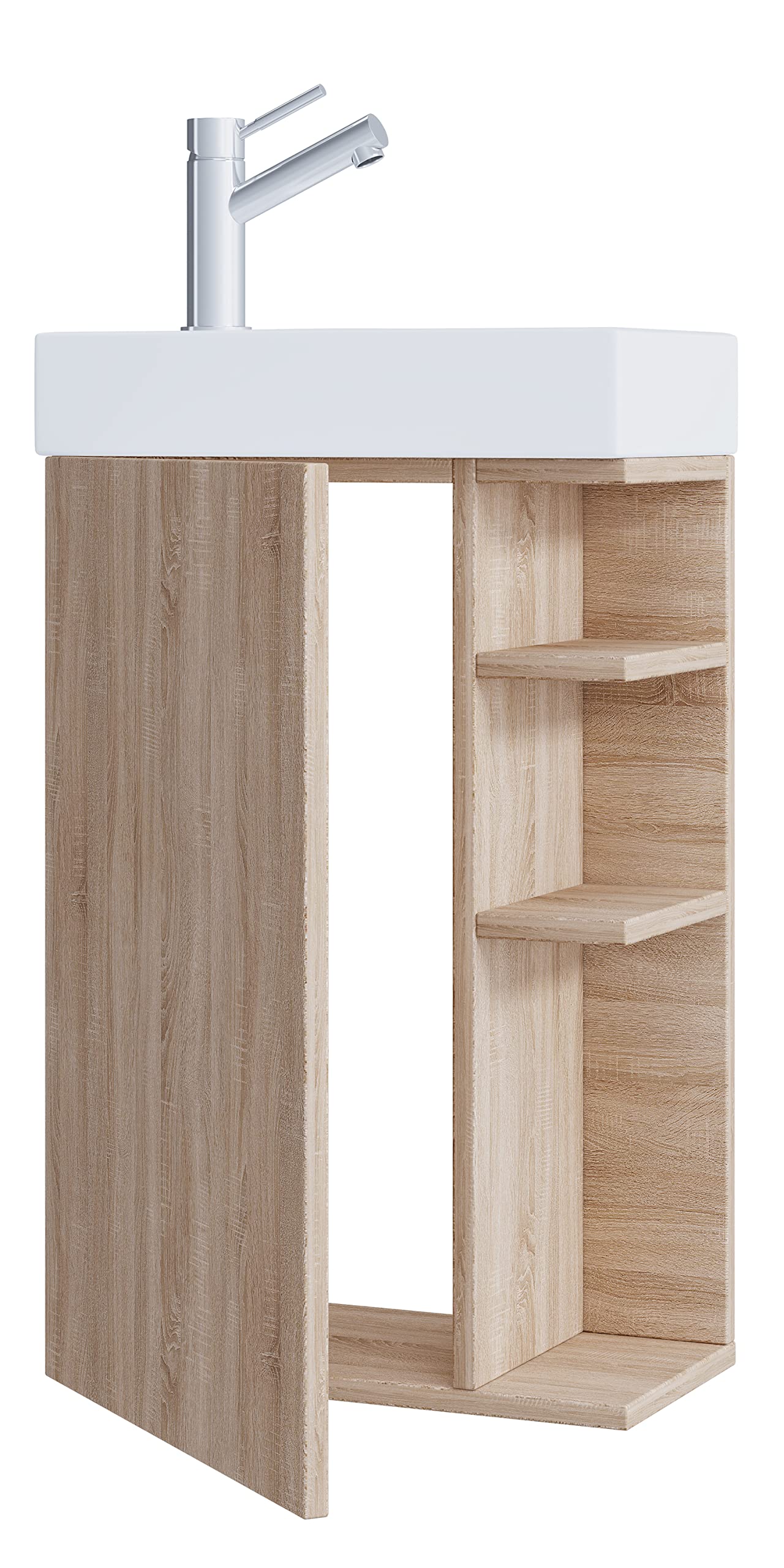 vcm-badm-bel-waschtisch-sonoma-eiche-40x70-cm-1-t-r-4-f-cher-mit-stauraum image 4