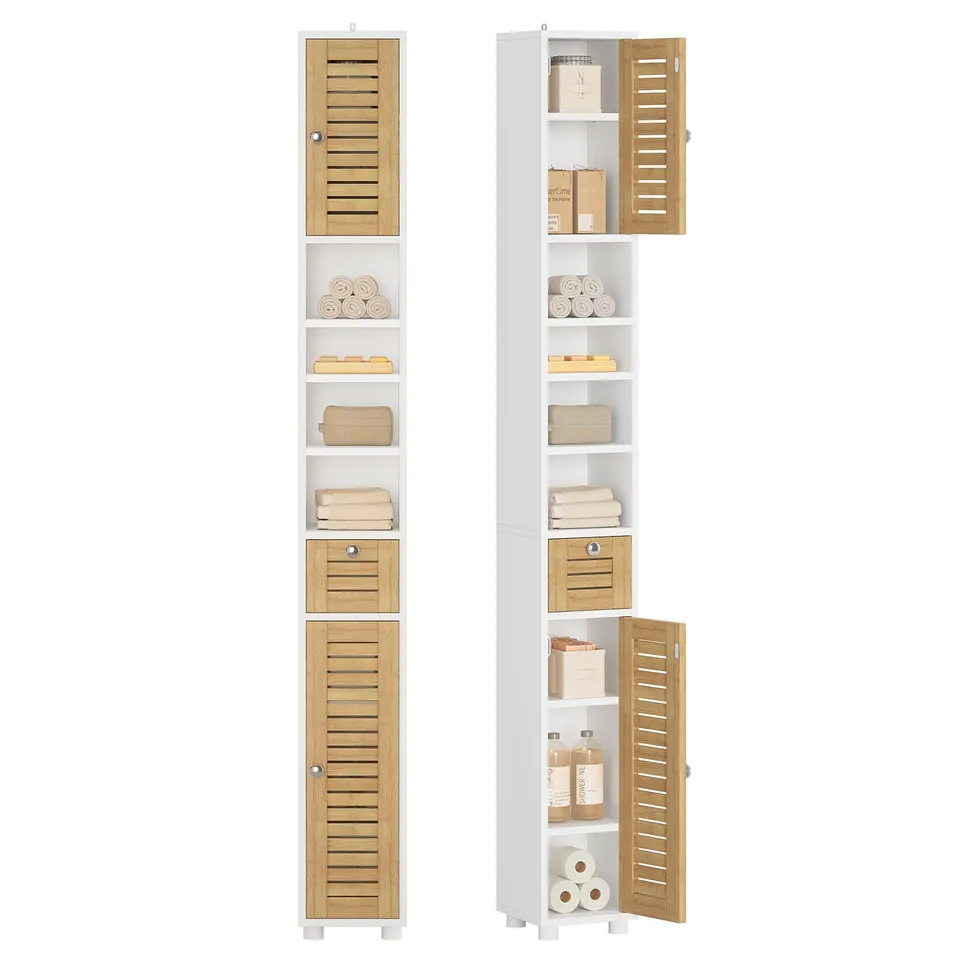 forabamb-badezimmerschrank-hochschrank-20x20x180-cm-4-offene-ablagen-2-bambust-r image 1