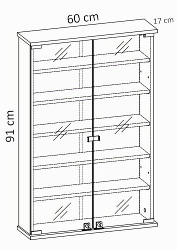 vcm-medizinschrank-wei-60x17x91-cm-2-t-ren-12-f-cher-holzwerkstoff image 7