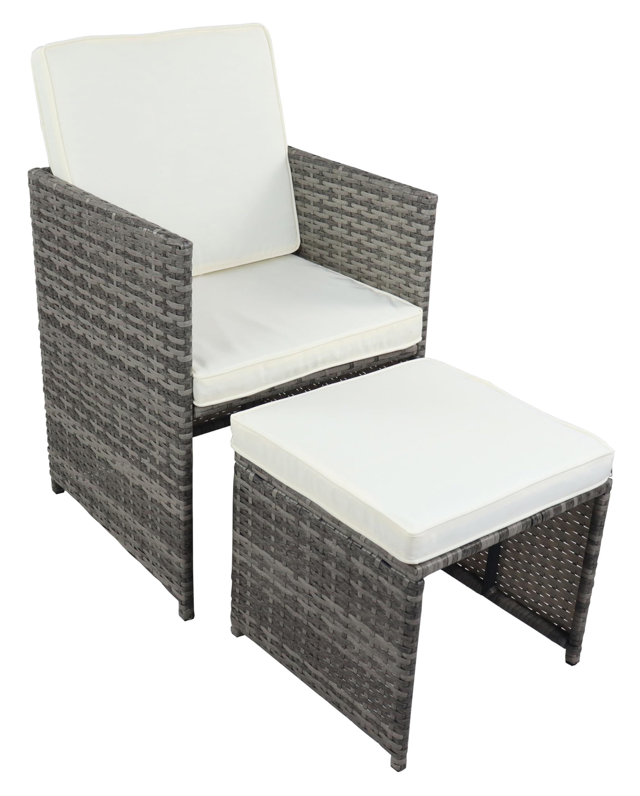vcm-raloso-9-teiliges-gartenm-bel-set-rattan-1-tisch-6-st-hle-2-hocker-glasplatt image 3
