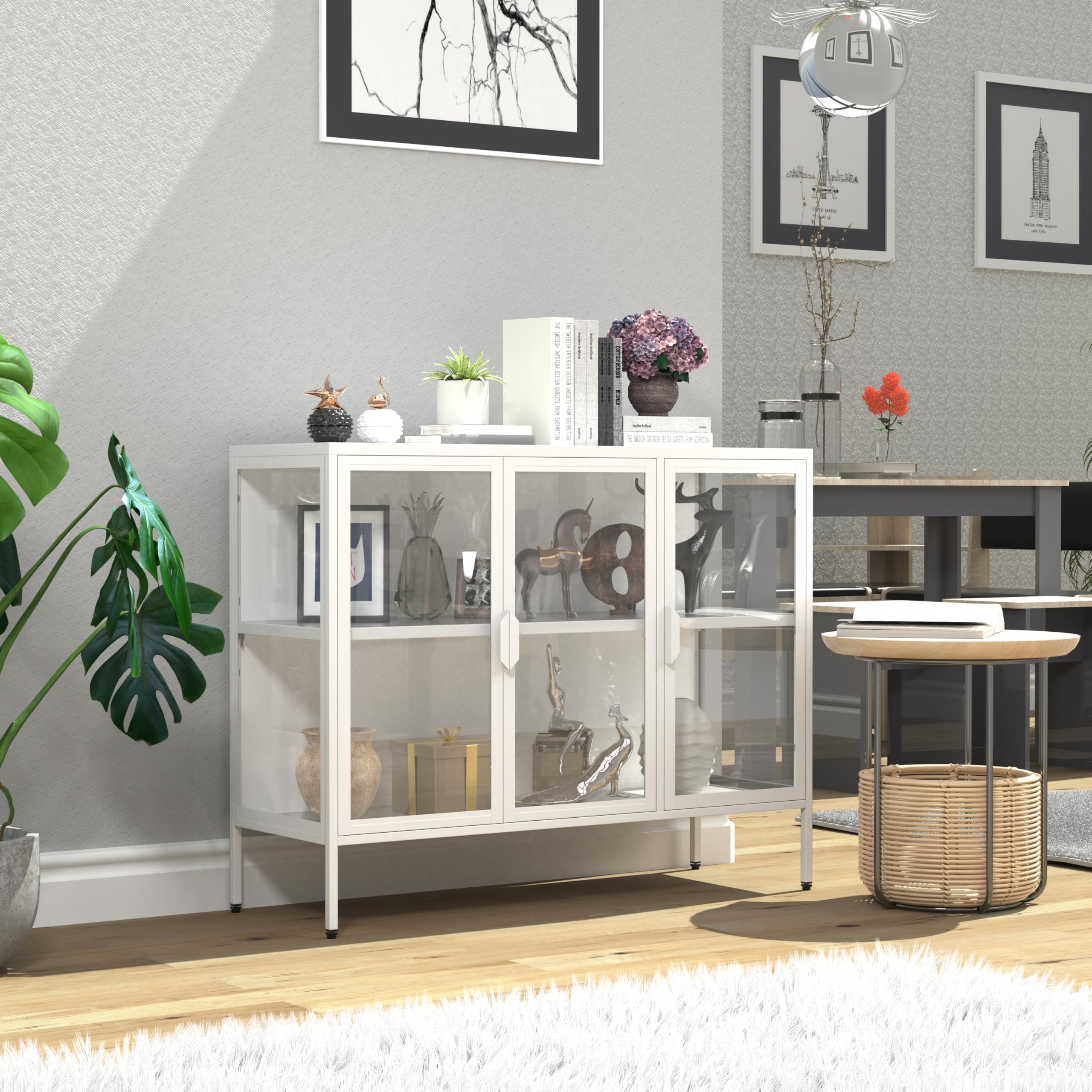 vcm-floka-l-glasvitrine-stehend-100x35x80-cm-esg-sicherheitsglas-1-regal-stahlge image 4