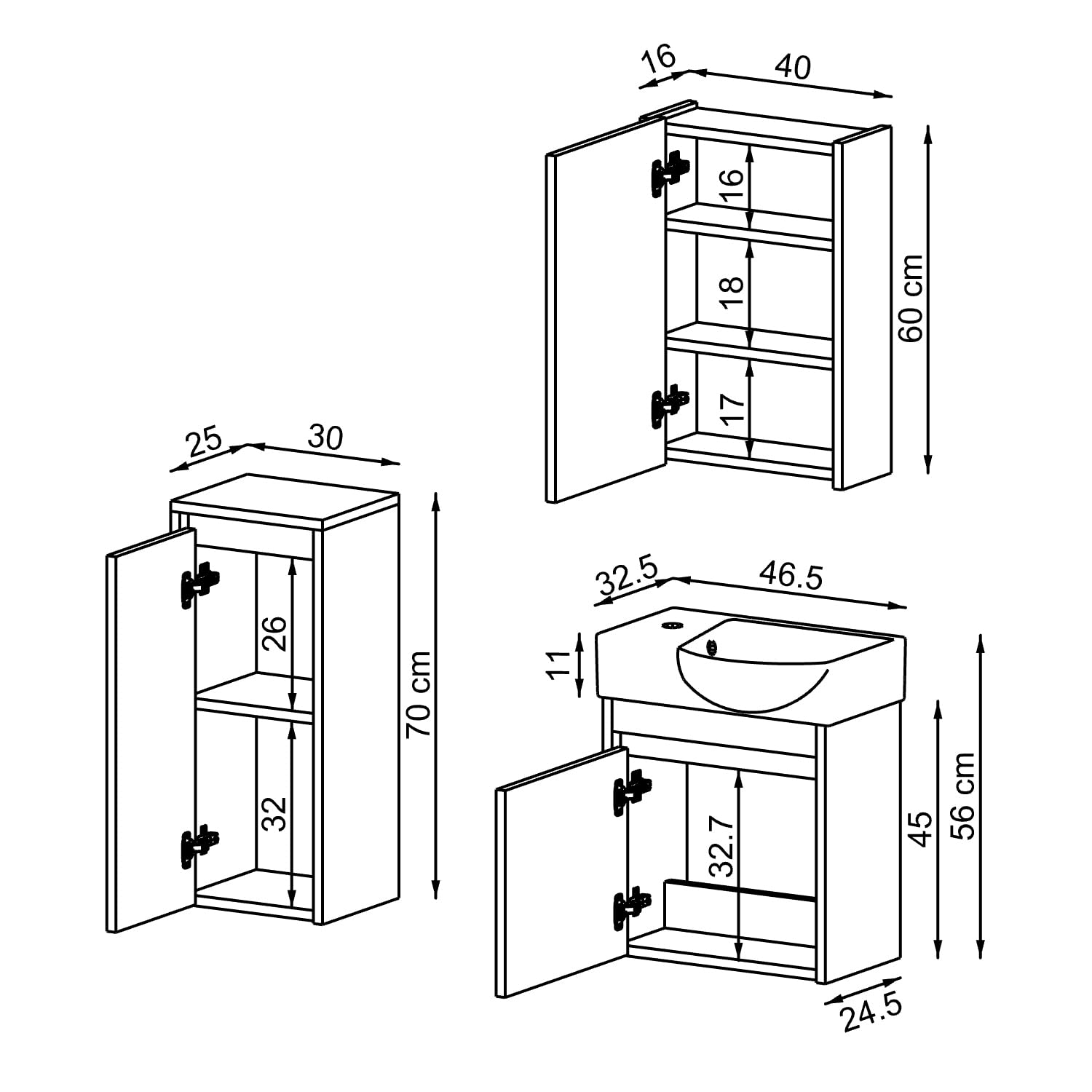 roomart-leo-badm-bel-set-komplett-unterschrank-mit-keramik-waschbecken-spiegelsc image 2
