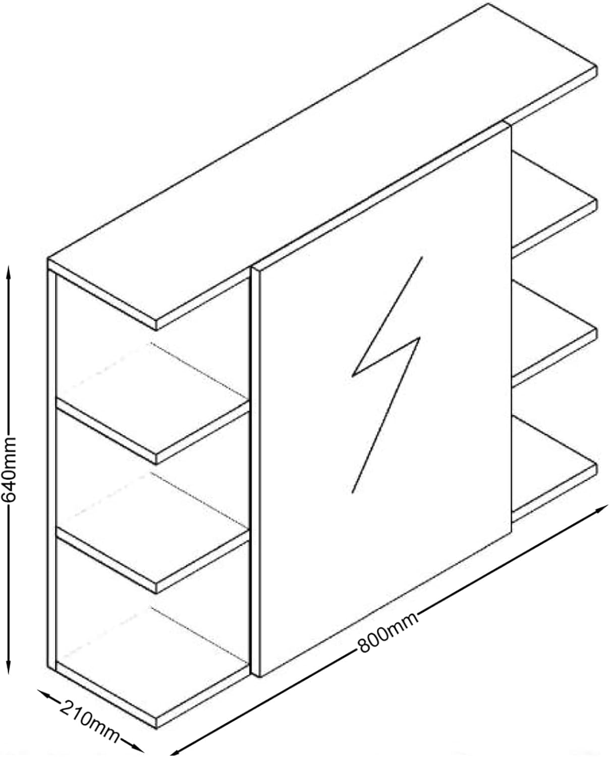 vcm-badm-bel-spiegelschrank-wei-80-x-21-x-64-cm-badspiegelschrank-mit-1-t-r-und- image 3