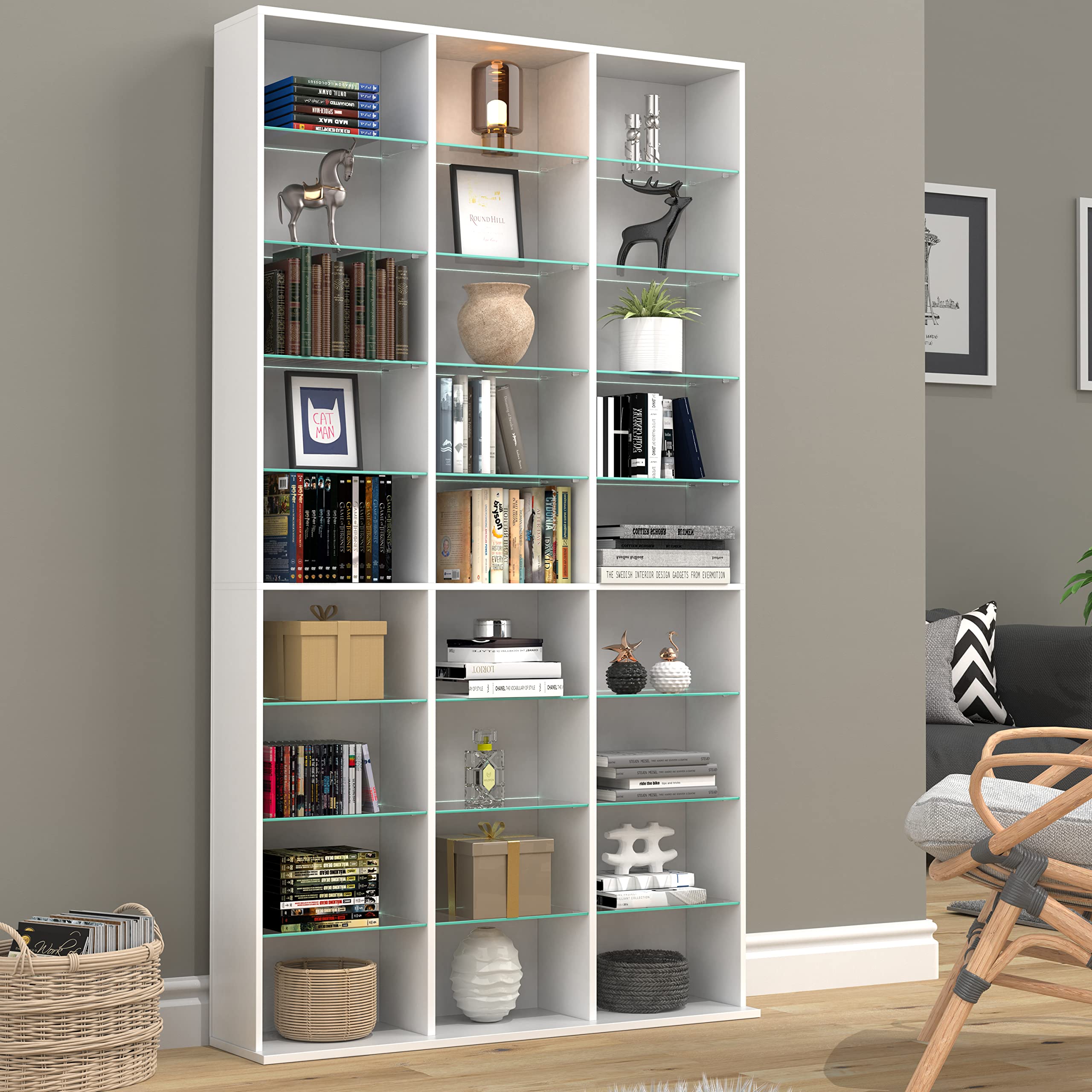vcm-zilas-xl-cd-dvd-standregal-b-cherregal-raumteiler-glas-27-offene-f-cher image 2