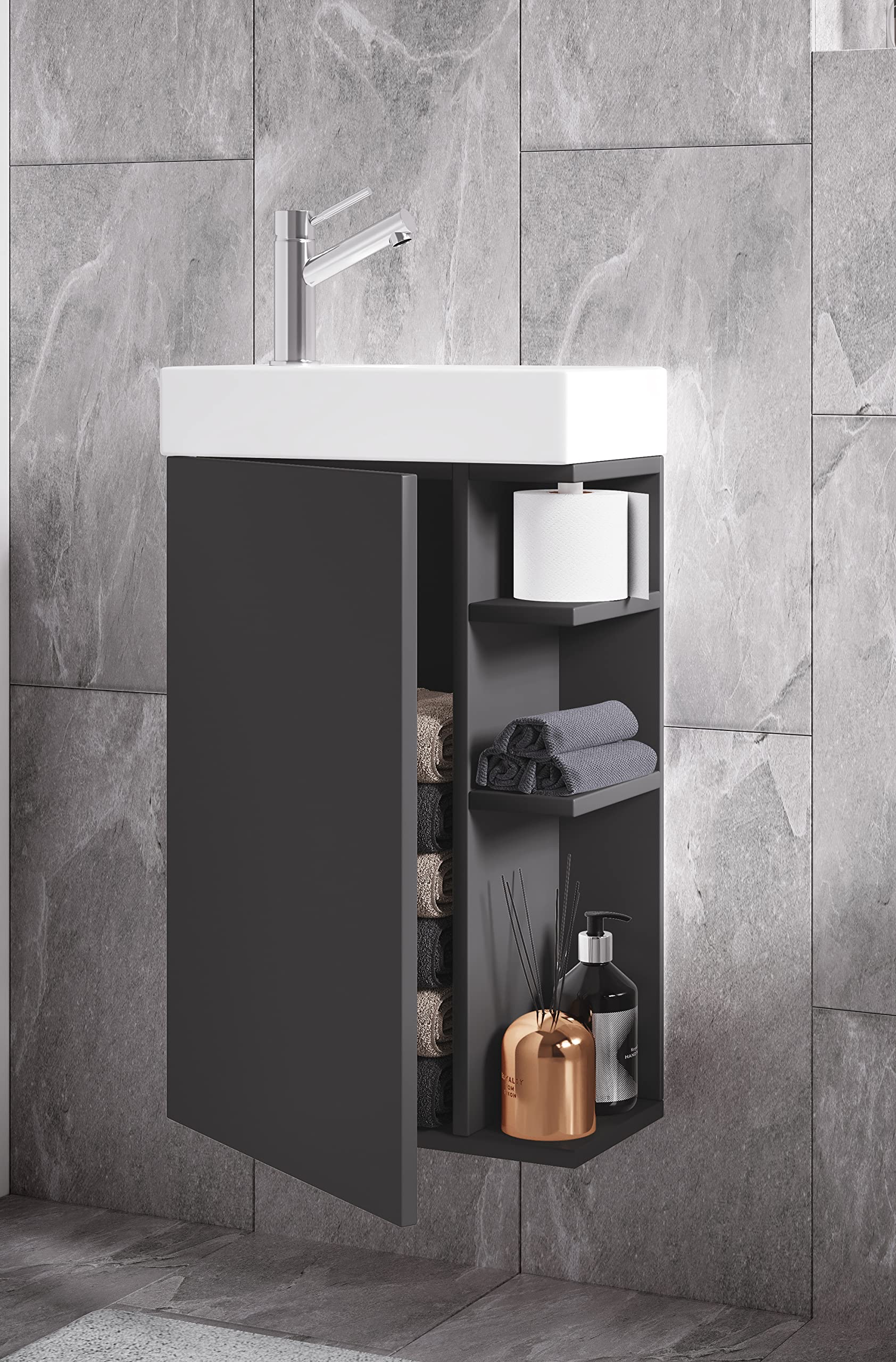 vcm-badm-bel-waschtisch-anthrazit-40x70-cm-1-t-r-4-f-cher-keramik-waschbecken image 2