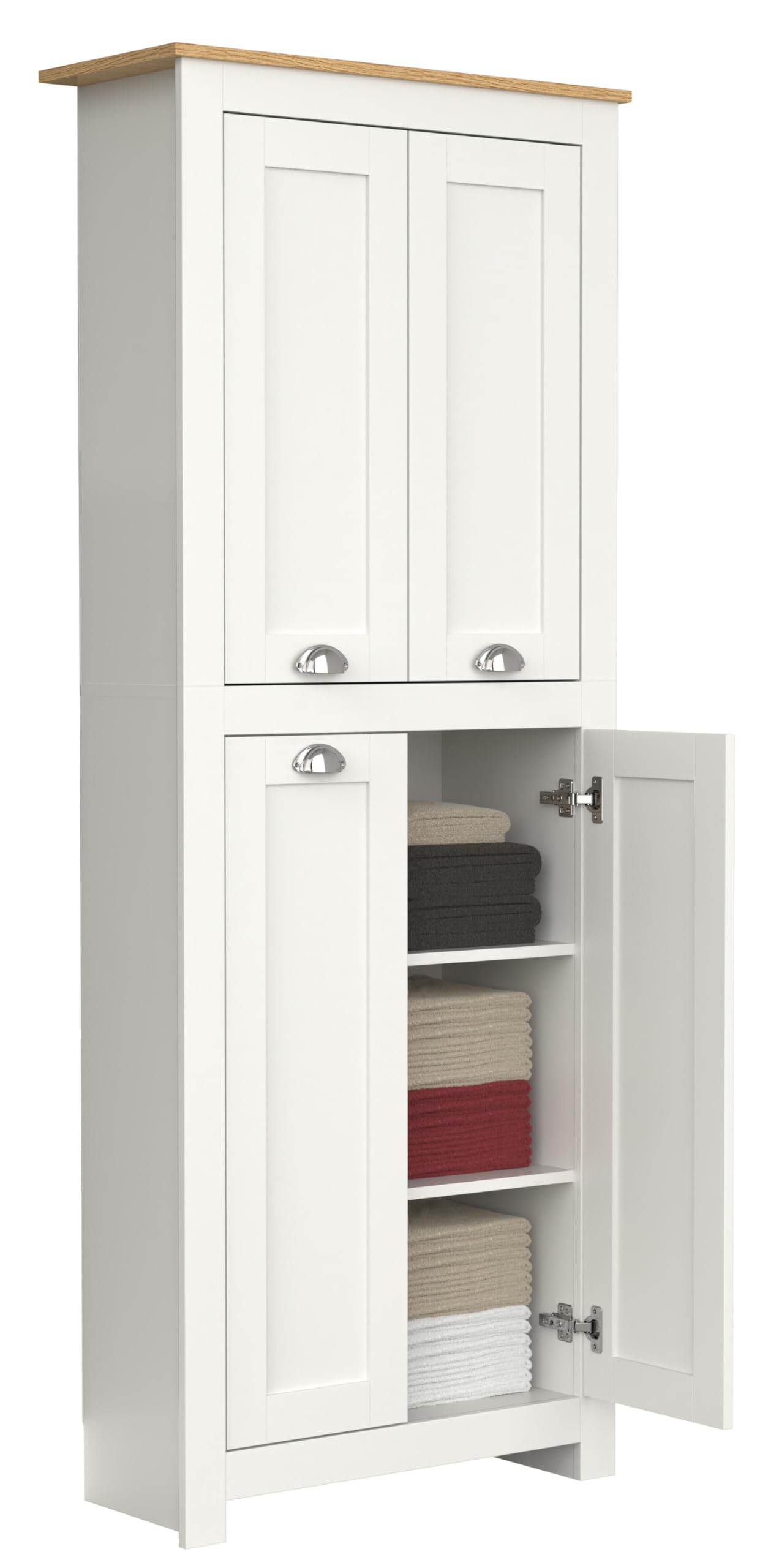 vcm-balusa-holz-flurschrank-5-f-cher-4-dreht-ren-h-184-x-b-72-x-t-32-cm-elegante image 4