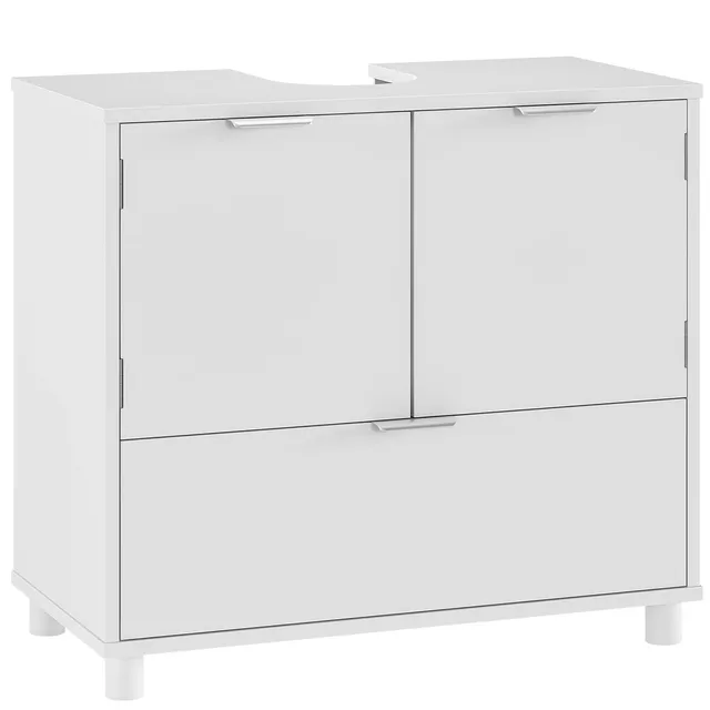 forabamb-waschbeckenunterschrank-mit-2-t-ren-und-gro-er-schublade-60x30x60-cm image 1
