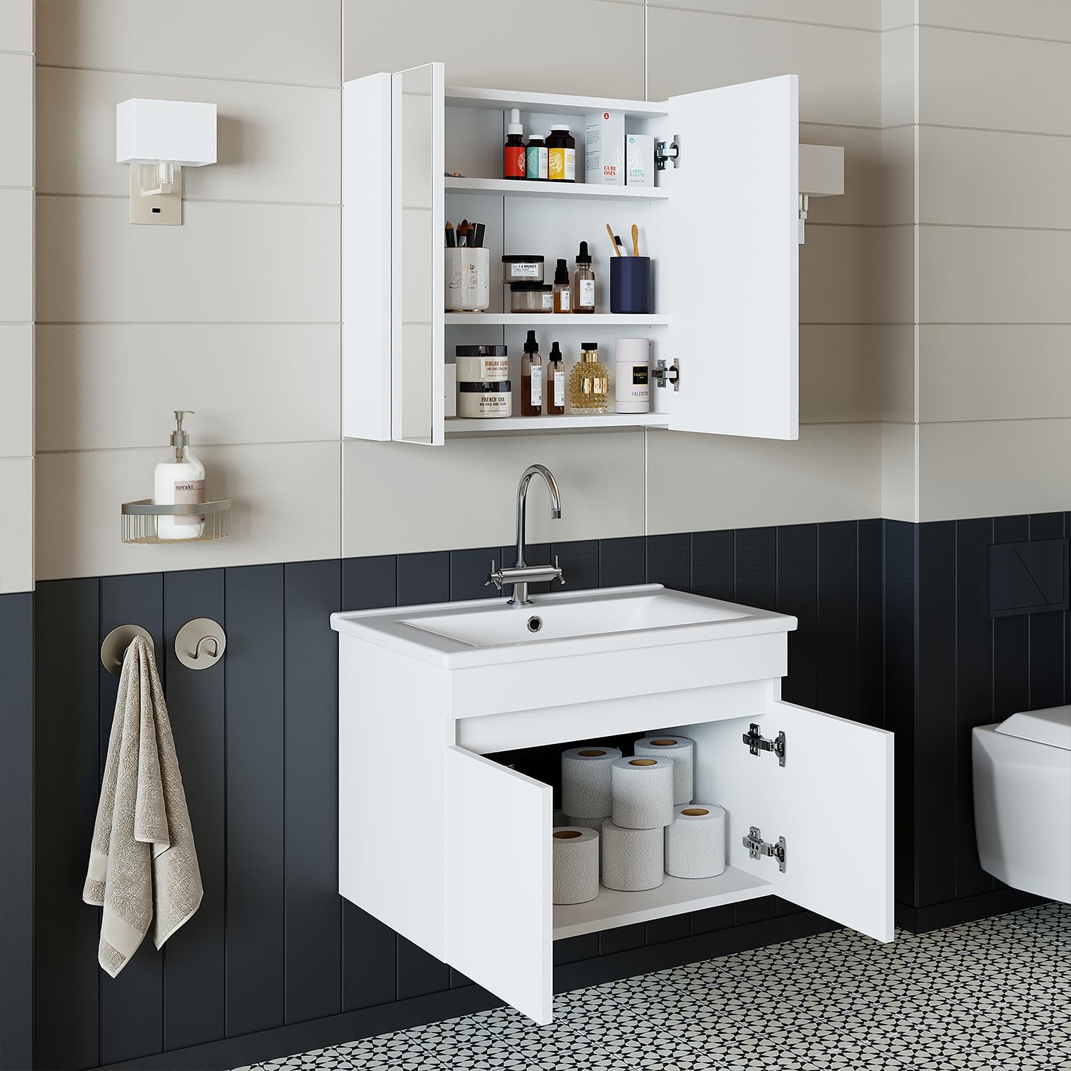roomart-atria-badm-bel-set-65-cm-wei-keramik-waschbecken-mit-unterschrank-spiege image 5