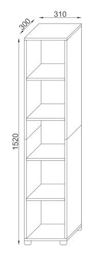 vcm-badm-bel-hochschrank-wei-31-x-30-x-152-cm-5-f-cher-badezimmerschrank image 6