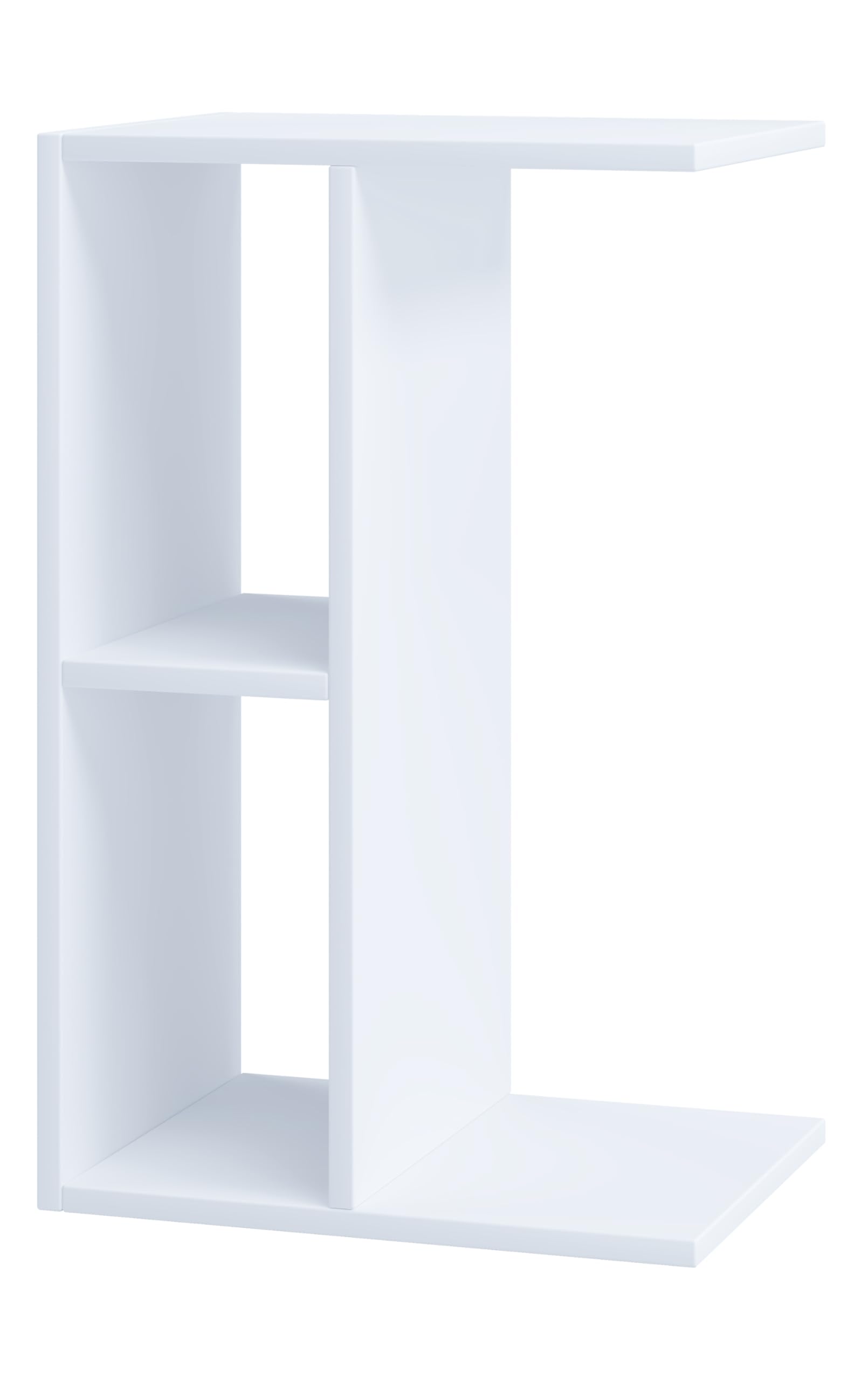 vcm-beistelltisch-wei-40x30x63-cm-2-f-cher-holzwerkstoff-wohnzimmer-deko image 4
