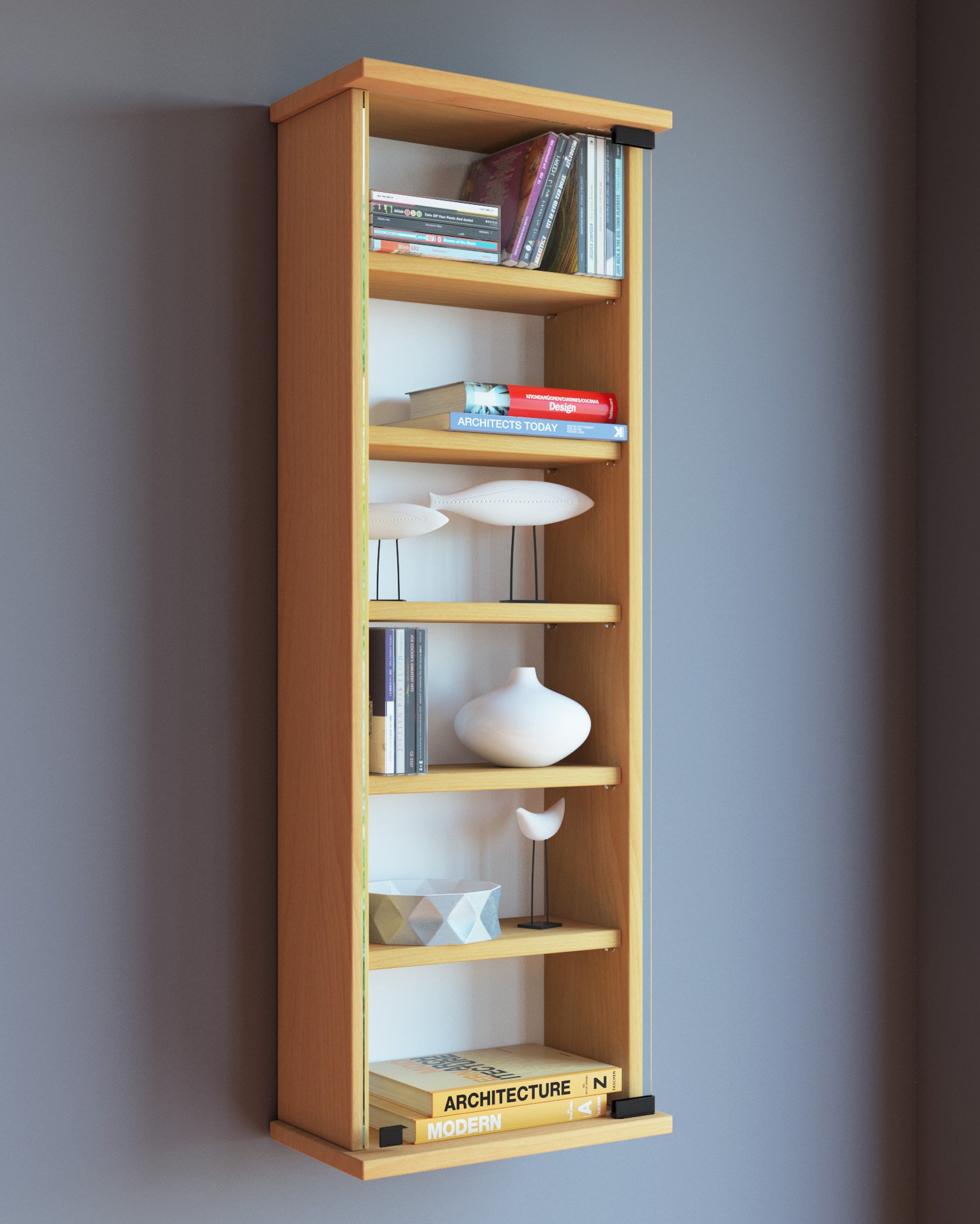 vcm-cd-dvd-regal-buche-31x18x92-cm-1-glast-r-6-f-cher image 2
