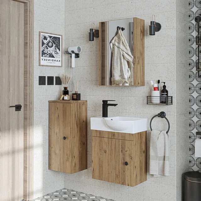 roomart-punto-badm-bel-set-komplett-unterschrank-mit-waschbecken-spiegelschrank- image 1