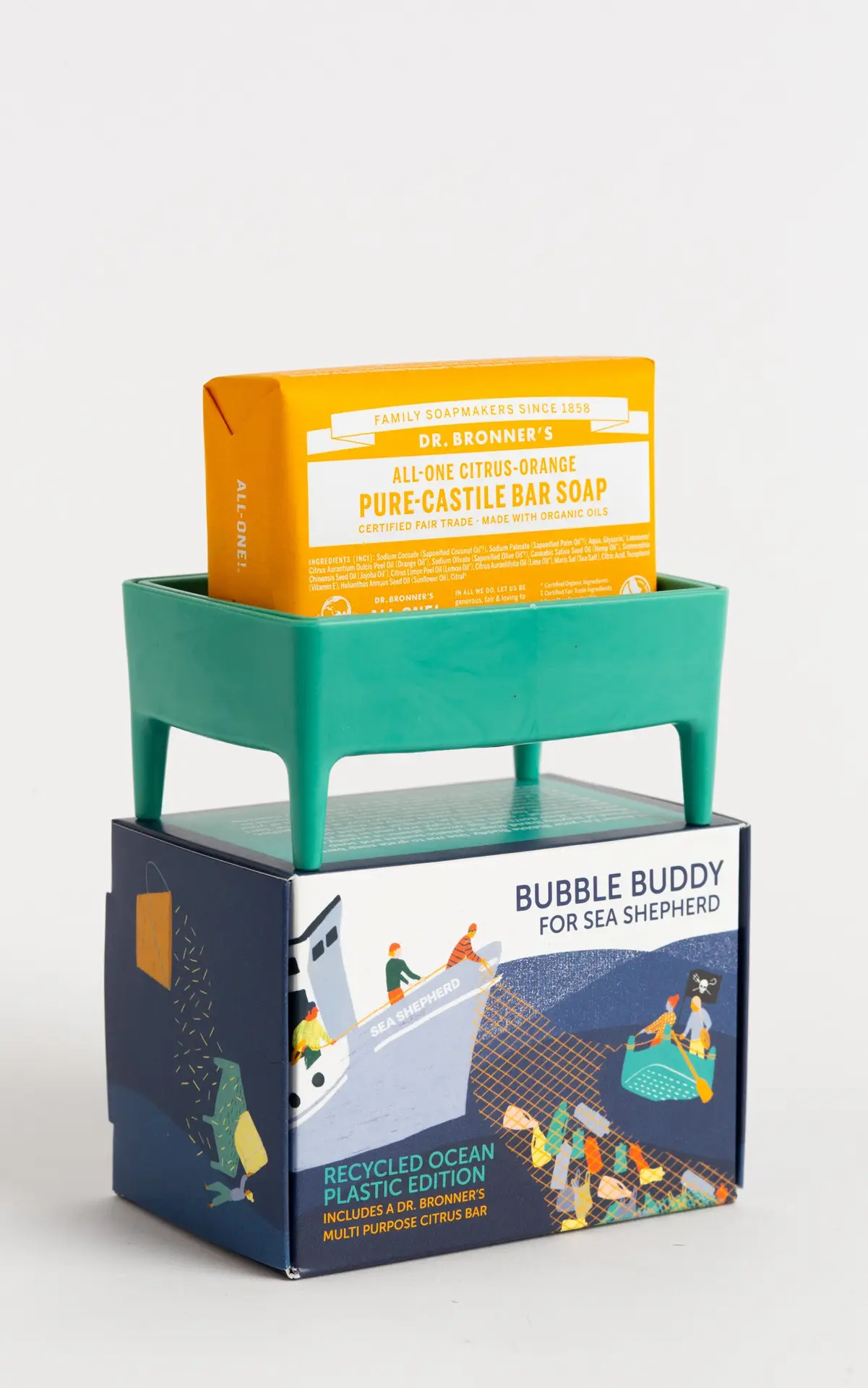 foekje-fleur-ocean-plastic-bubble-buddy-hellgr-n-dr-bronner-s-seifenst-ck image 1