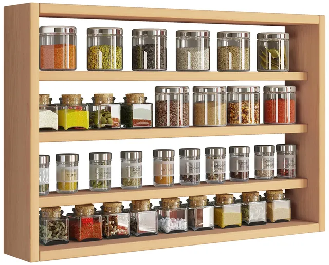 vcm-k-chenm-bel-h-ngeschrank-buche-60x10x40-cm-4-f-cher-wandschrank-kompakt image 1