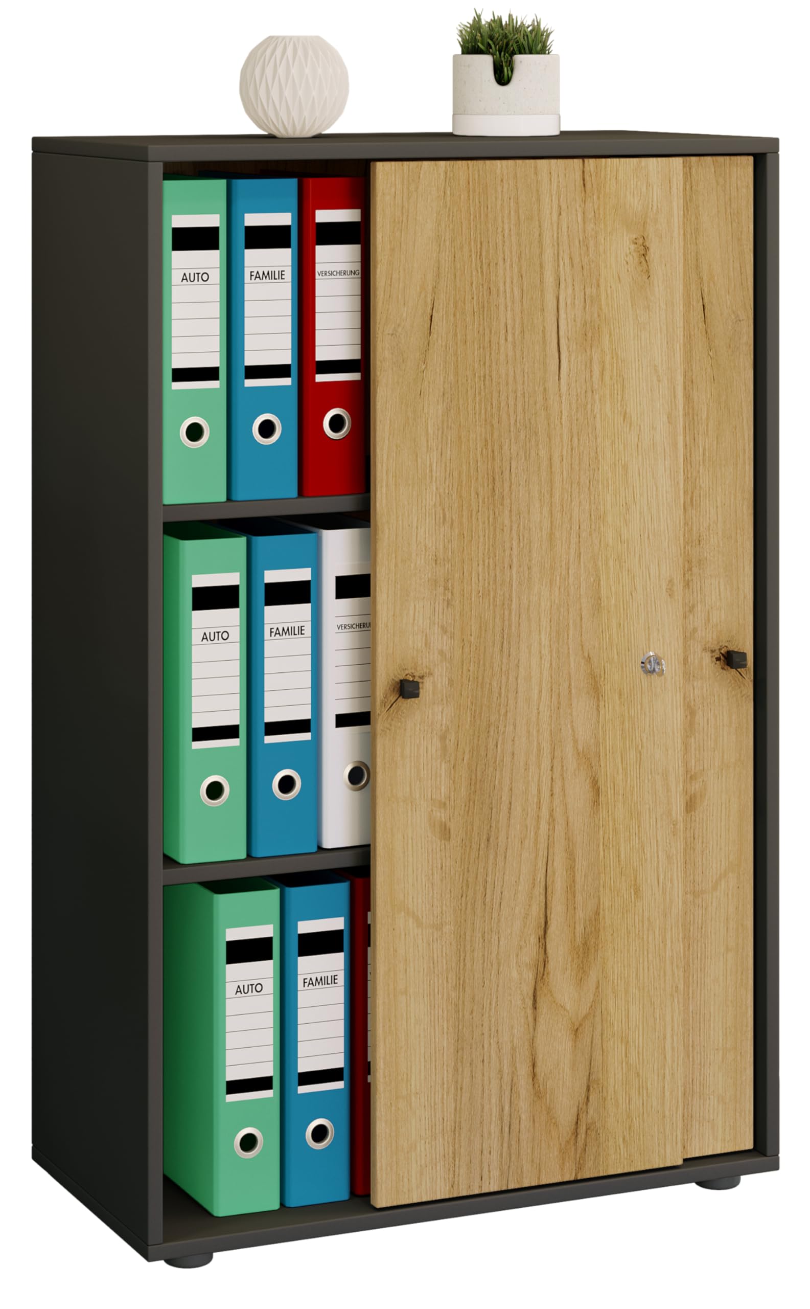 vcm-b-roschrank-grau-70-x-40-x-111-cm-2-t-ren-3-f-cher-aktenschrank image 6
