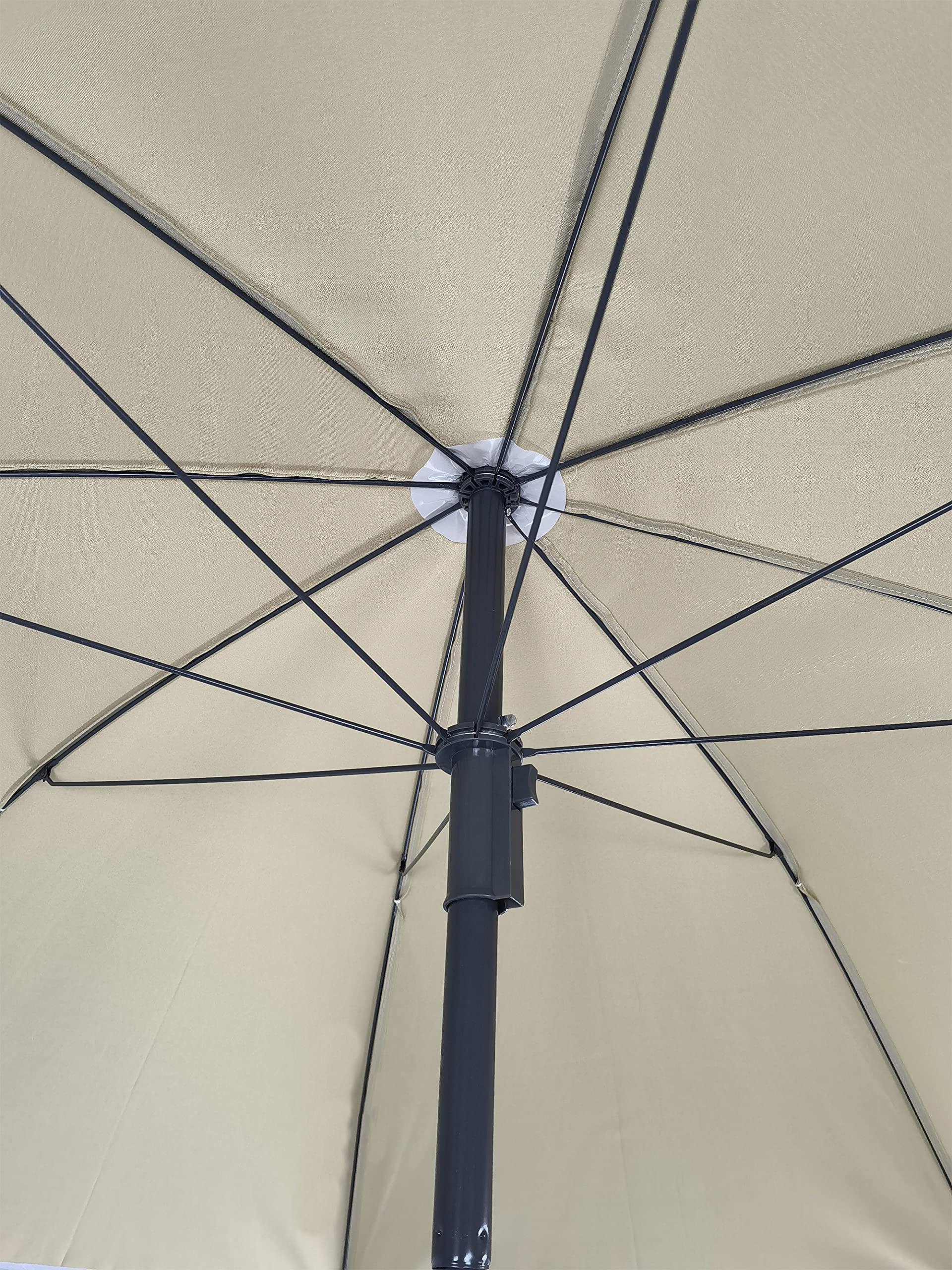 vcm-dasano-sonnenschirm-strandschirm-balkonschirm-rund-uv-schutz-160-cm-taupe image 6