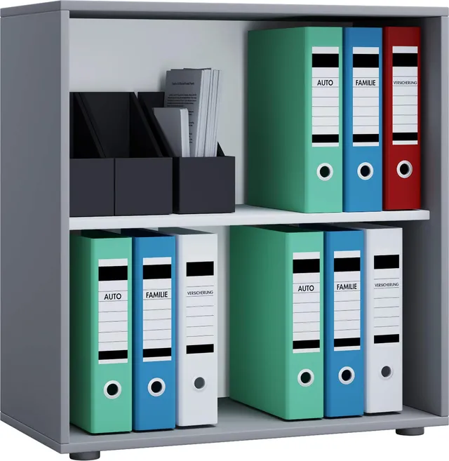 vcm-holzregal-lona-2-fach-grau-70x37x74-cm-stehend-b-roregal-aktenschrank image 1