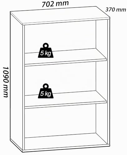 vcm-salia-b-roregal-sonoma-eiche-70x37x111-cm-3-f-cher-standregal image 7