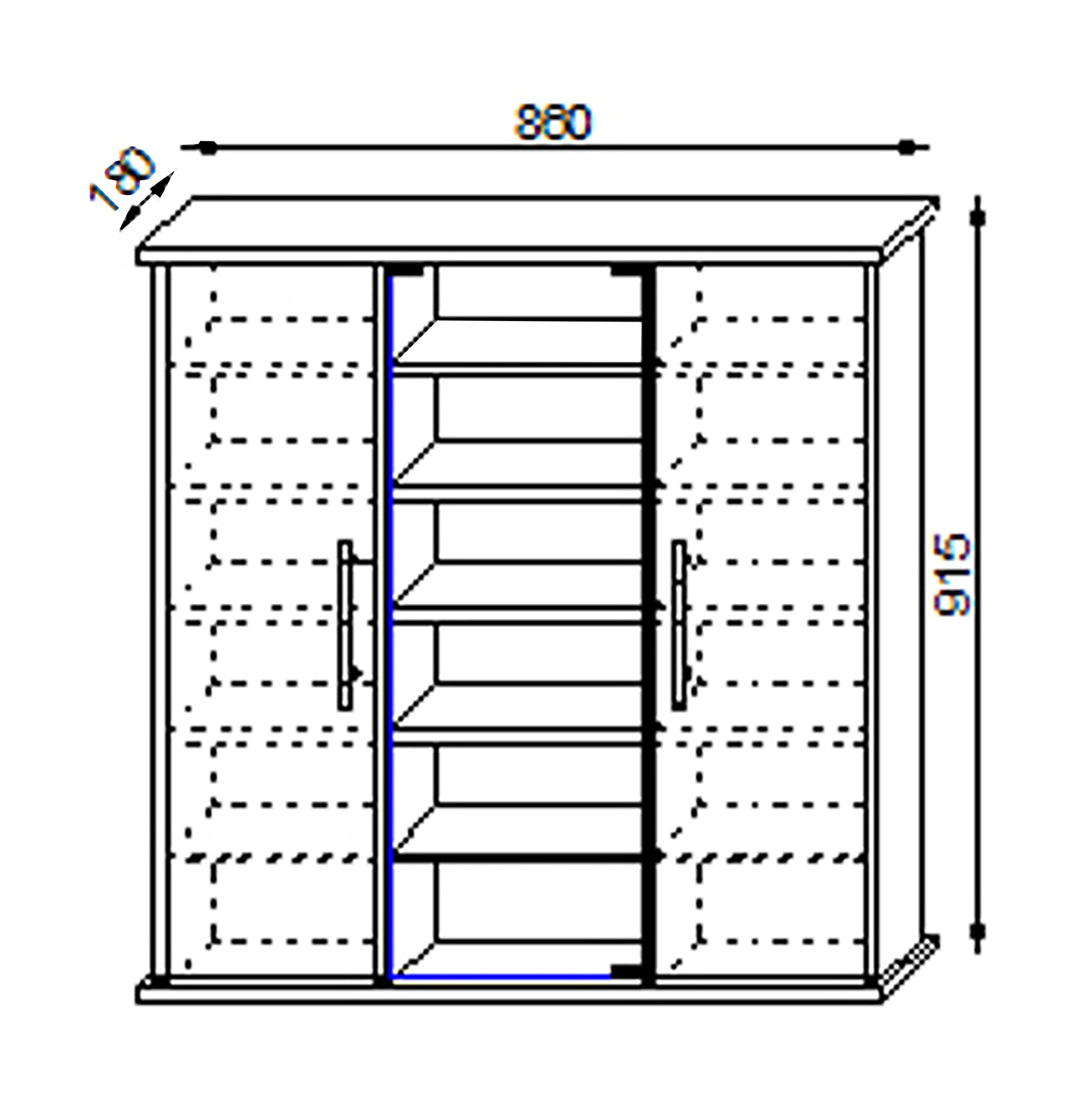 vcm-medizinschrank-wei-88x18x92-cm-3-t-ren-davon-1-abschlie-bare-glast-r-18-f-ch image 3