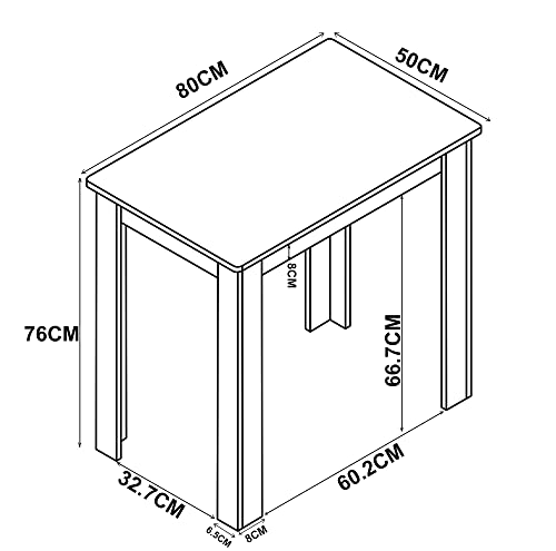 vcm-esstisch-wei-80x50x76-cm-holzwerkstoff-esstisch-f-r-kleine-k-chen-und-essber image 7