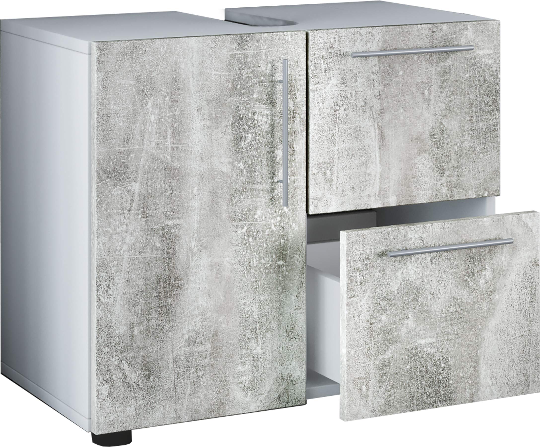 vcm-waschbeckenunterschrank-wei-beton-optik-61x32x51-cm-1-t-r-2-schubladen image 3