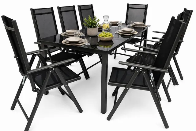 vcm-dasano-9-teiliges-gartenm-bel-set-anthrazit-aluminium-1-tisch-189x90-cm-8-kl image 1