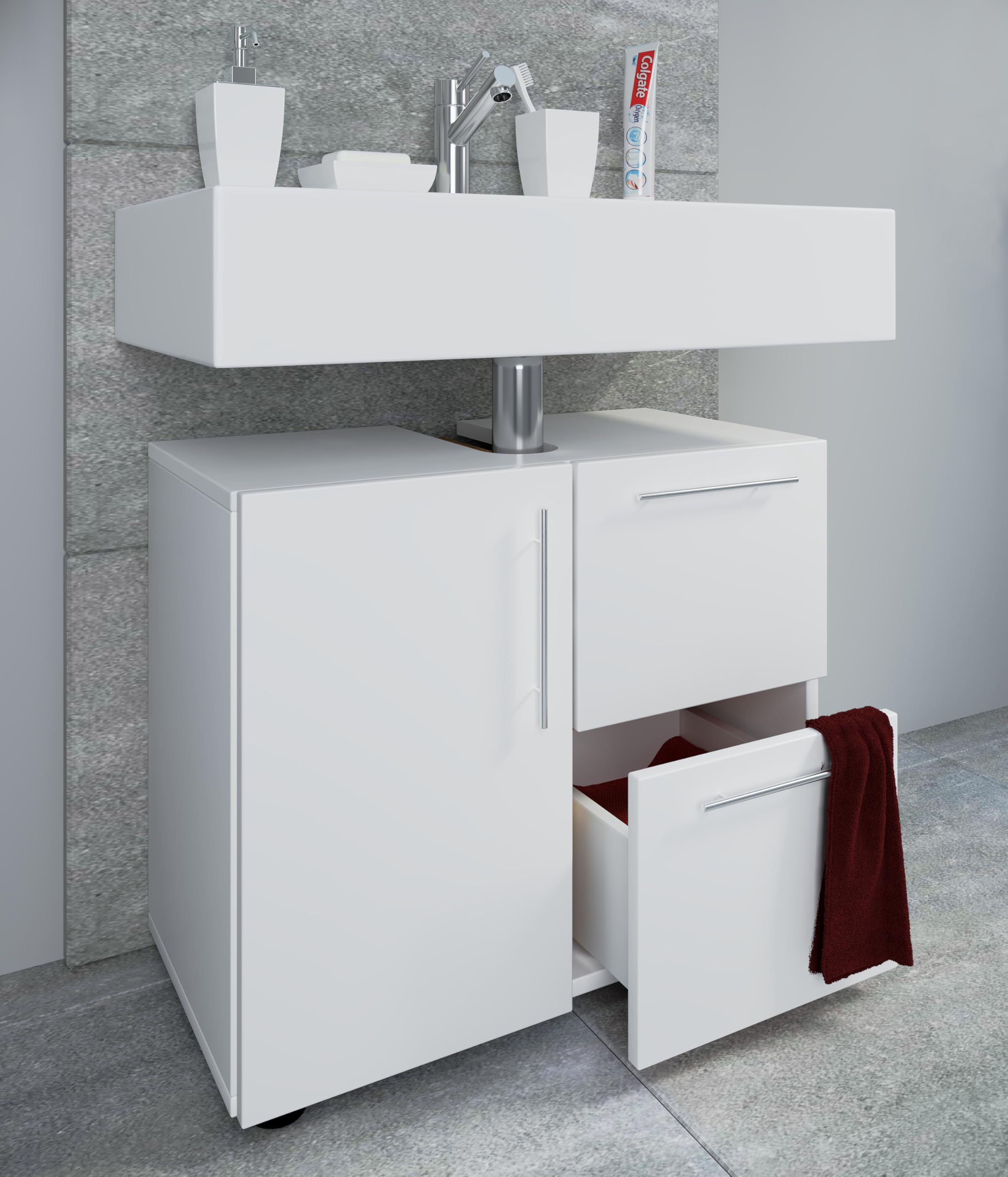vcm-waschbeckenunterschrank-wei-beton-optik-61x32x51-cm-1-t-r-2-schubladen image 7