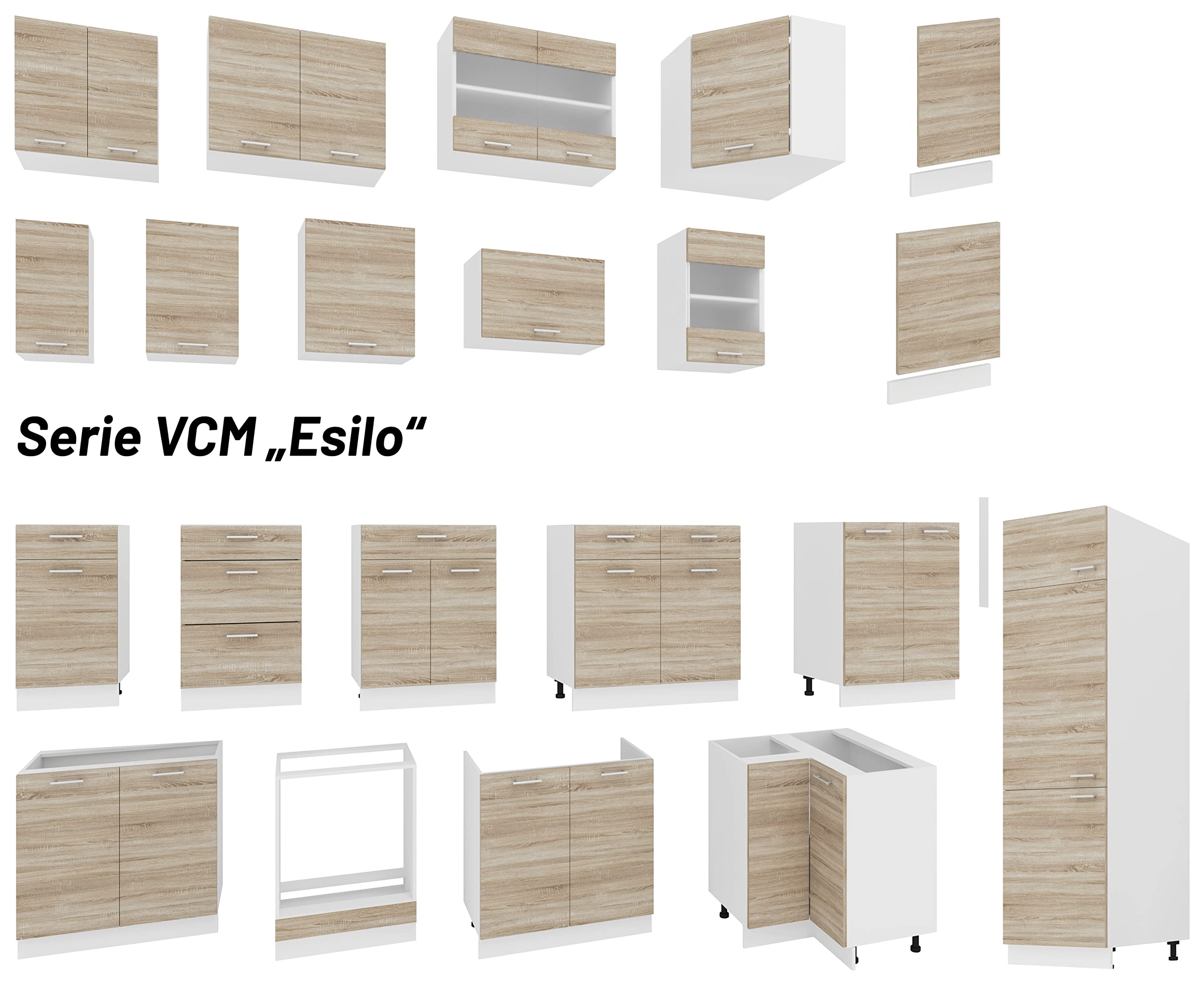 vcm-esilo-k-chenschrank-wei-sonoma-eiche-60-x-57-x-207-cm-3-t-ren-5-f-cher image 4