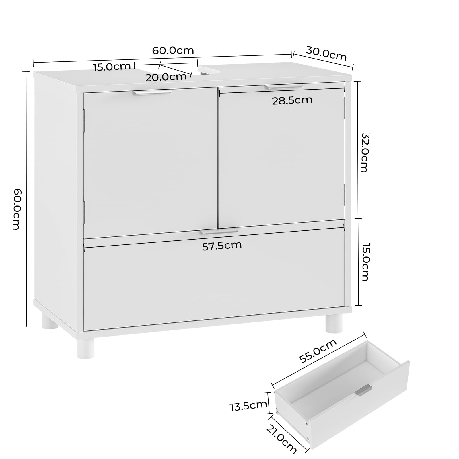 forabamb-waschbeckenunterschrank-mit-2-t-ren-und-gro-er-schublade-60x30x60-cm image 3