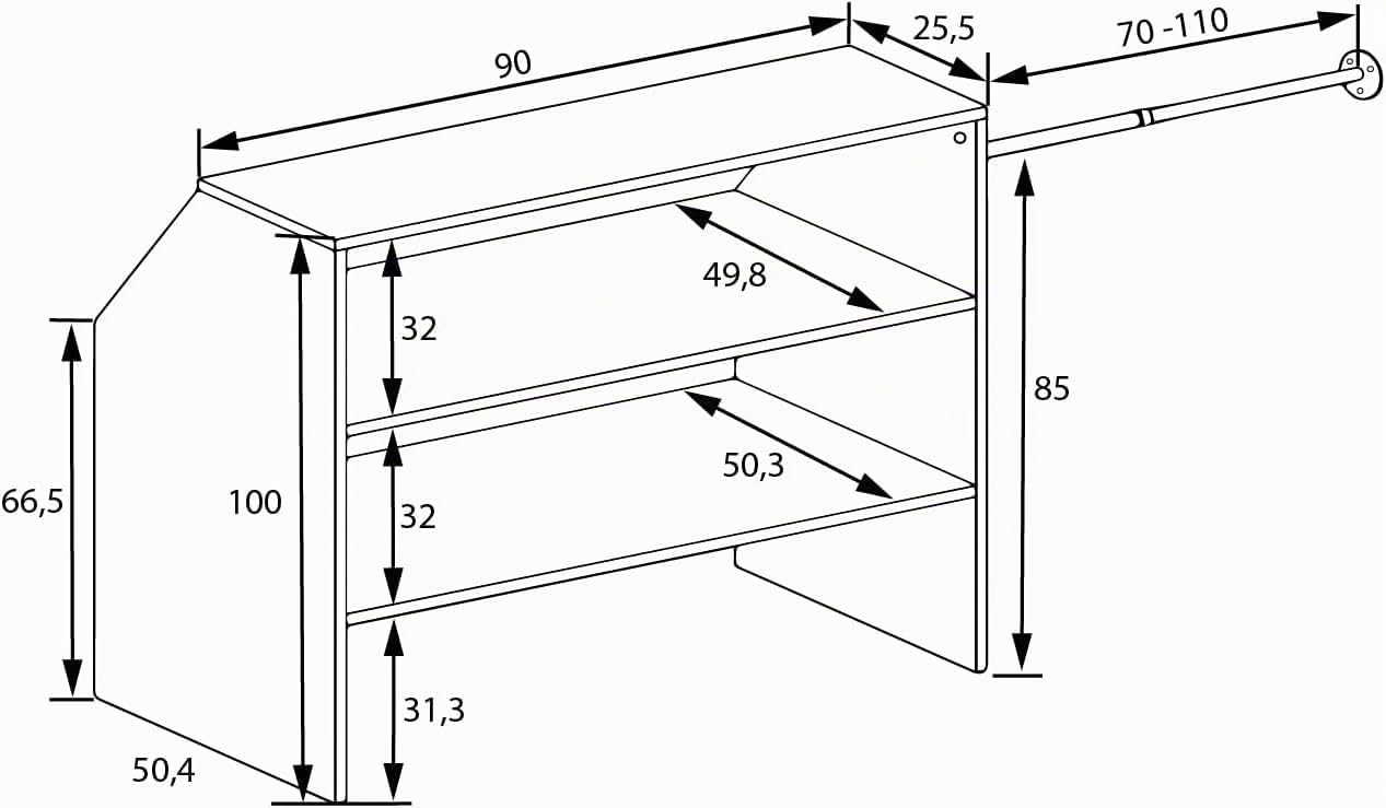 vcm-kleiderschrank-sonoma-eiche-90x50x100-cm-3-offene-f-cher-garderobenregal image 3