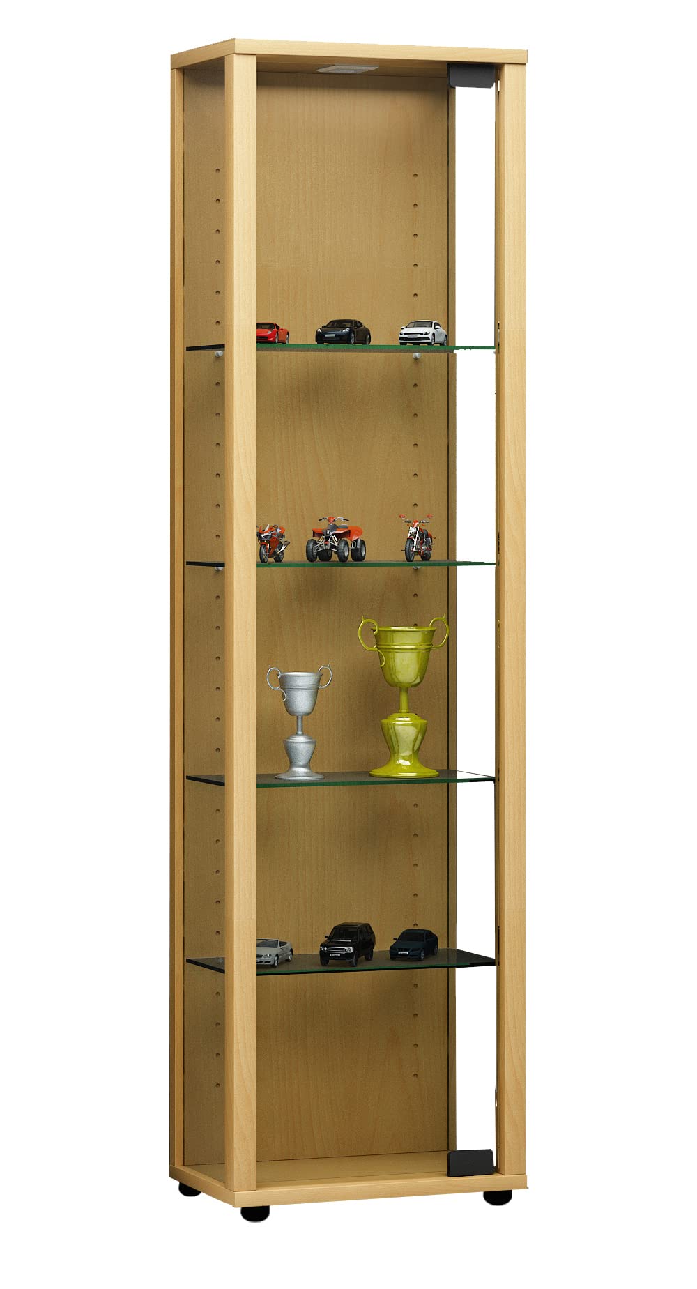 vcm-floka-standvitrine-wei-33x18x115-cm-1-t-r-5-f-cher-esg-sicherheitsglas image 6