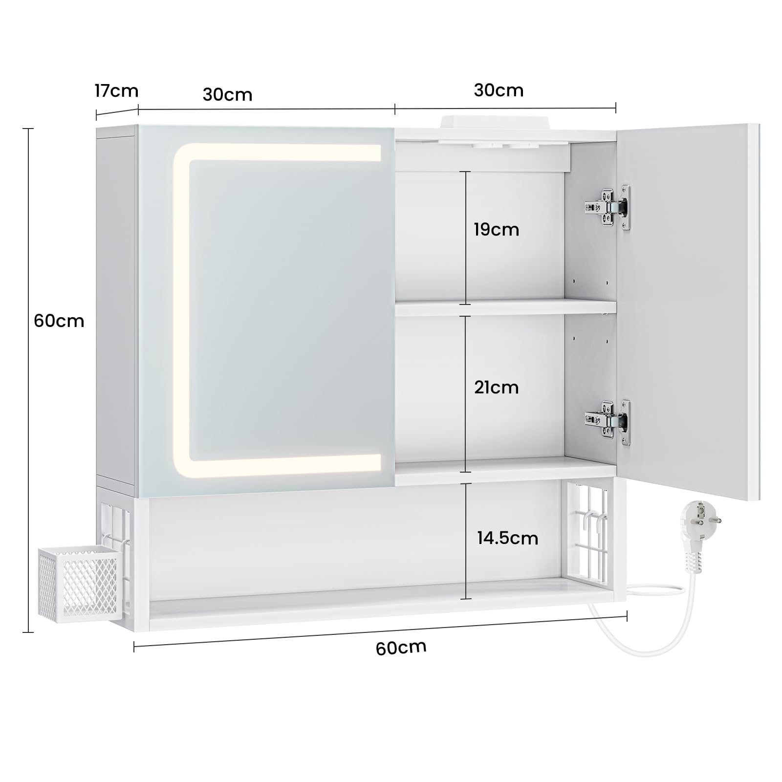 forabamb-spiegelschrank-bad-mit-led-beleuchtung-steckdose-60x16x60-cm-wei image 2