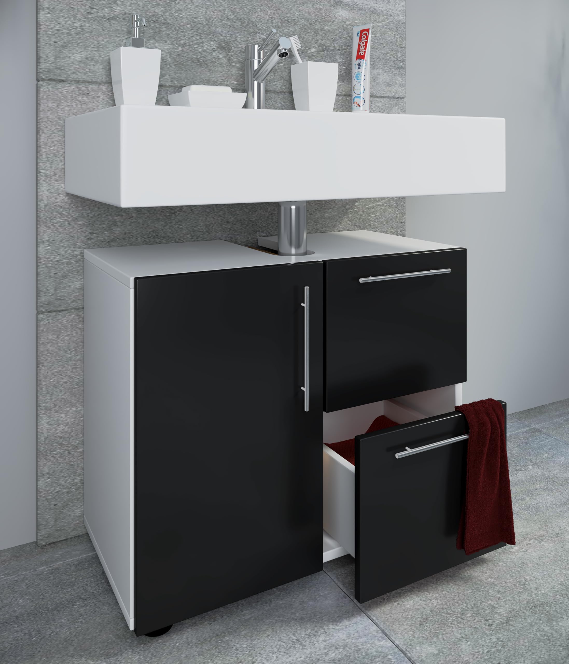vcm-waschbeckenunterschrank-wei-beton-optik-61x32x51-cm-1-t-r-2-schubladen image 5