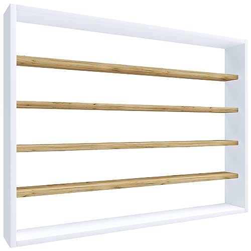 vcm-h-ngeschrank-wei-honig-eiche-80-x-10-x-60-cm-5-f-cher-wandregal image 8