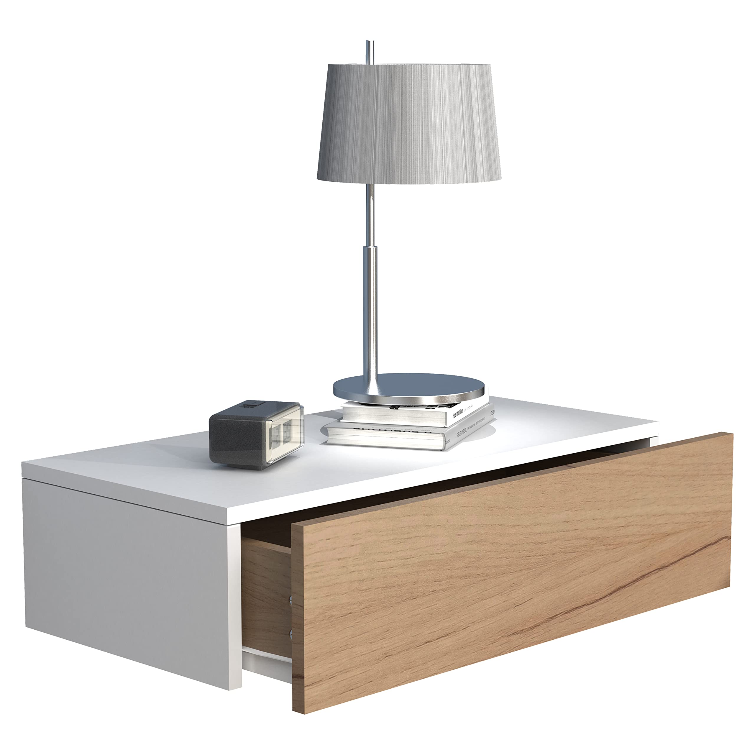 vcm-nachttisch-schwarz-honig-eiche-usal-60x30x15-cm-holzwerkstoff-wandschublade image 5