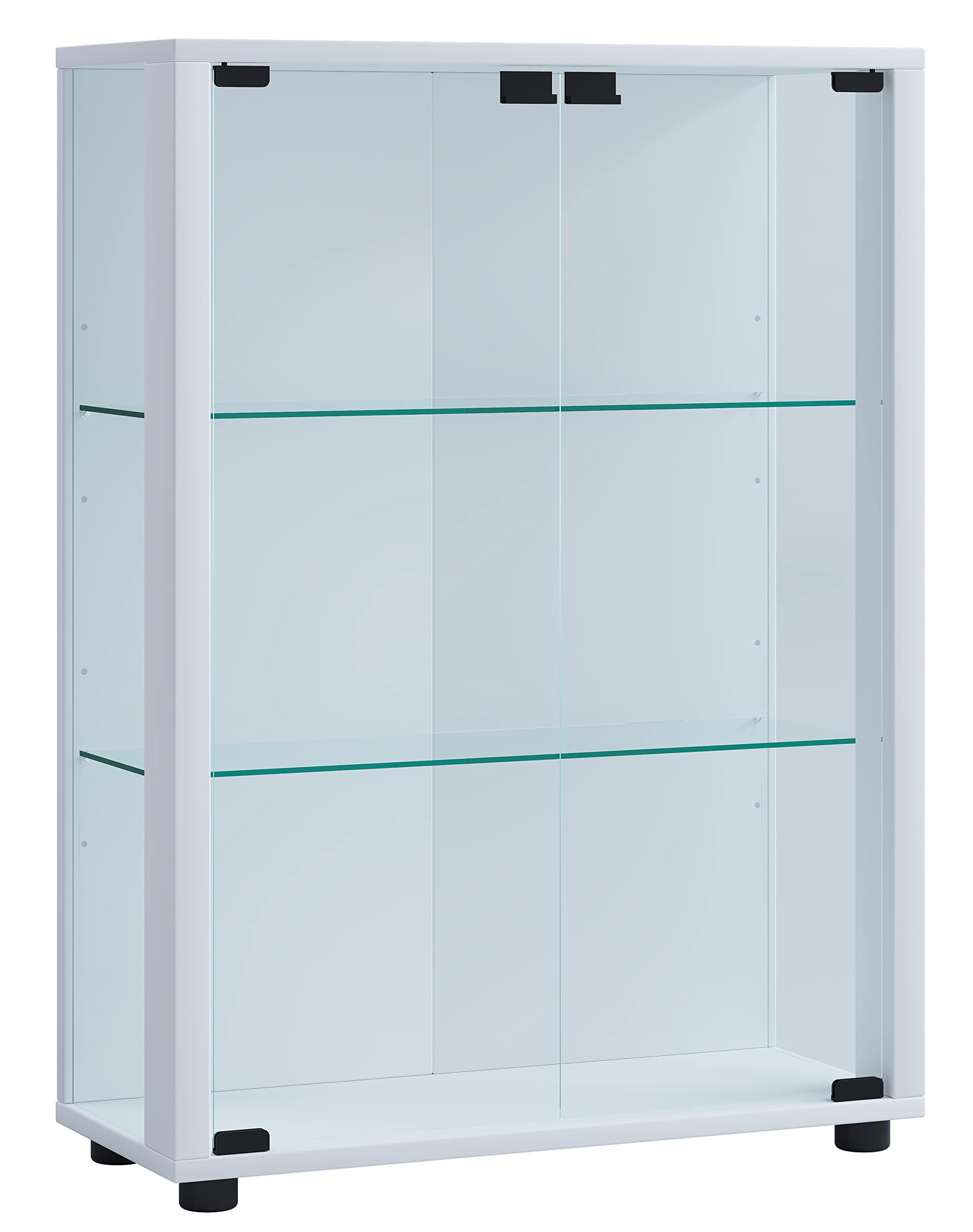 vcm-standvitrine-floka-wei-60x25x80-cm-2-t-ren-3-f-cher-esg-sicherheitsglas image 4