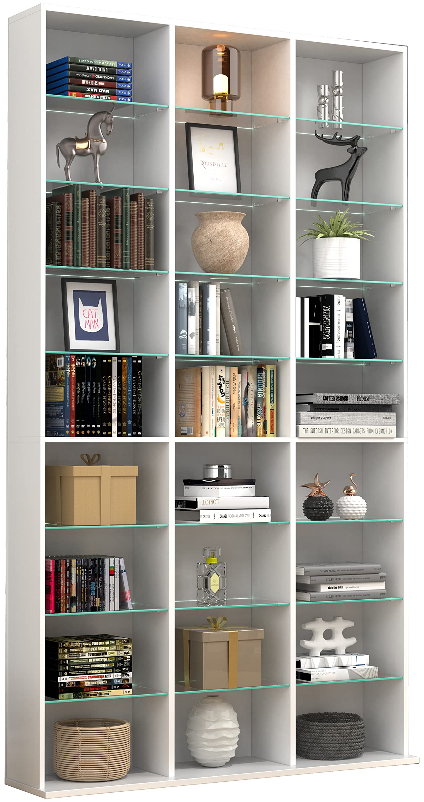 vcm-zilas-xl-cd-dvd-standregal-b-cherregal-raumteiler-glas-27-offene-f-cher image 1