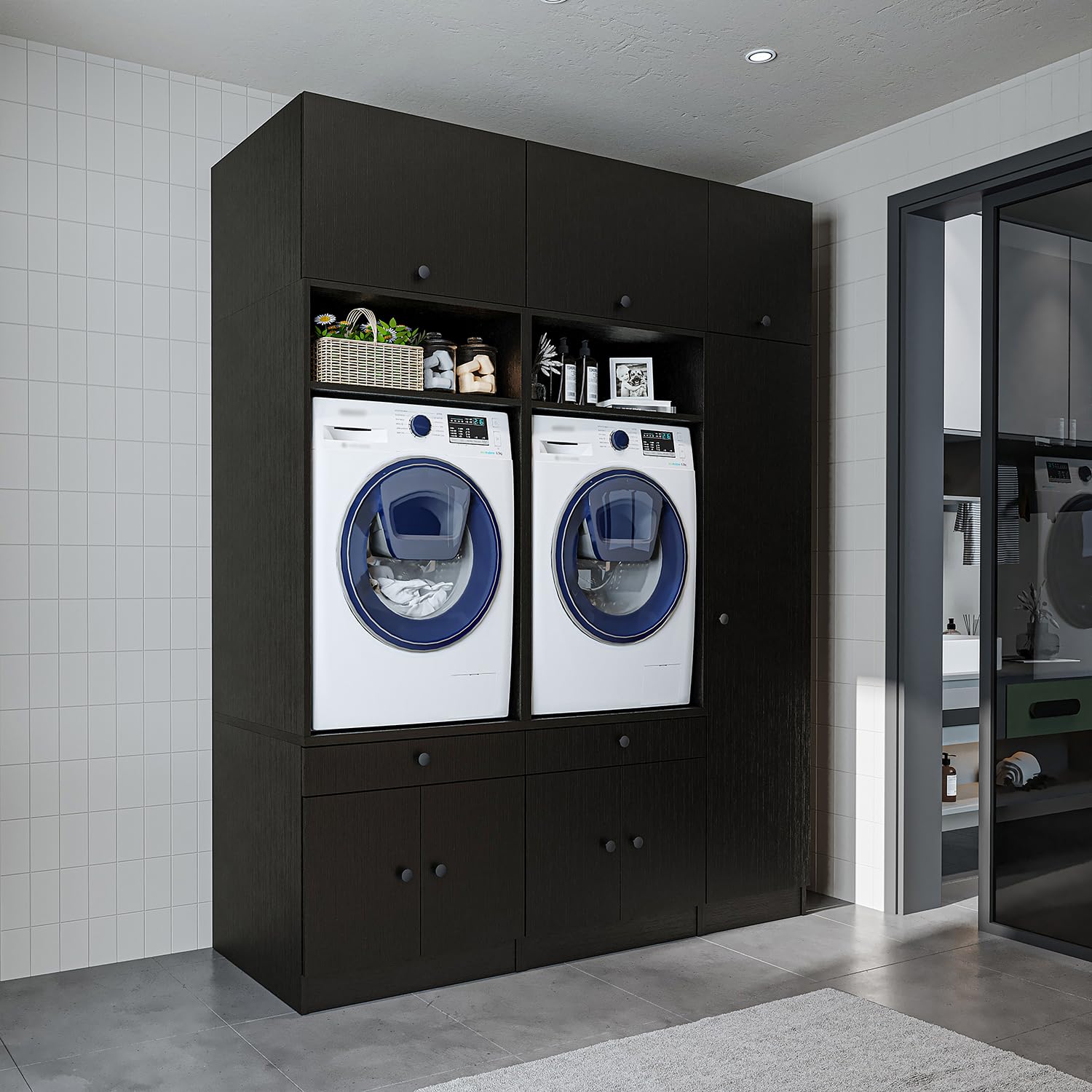 roomart-schrankwand-f-r-waschk-che-hauswirtschaftsraum-179-cm-breit-230-cm-hoch- image 7